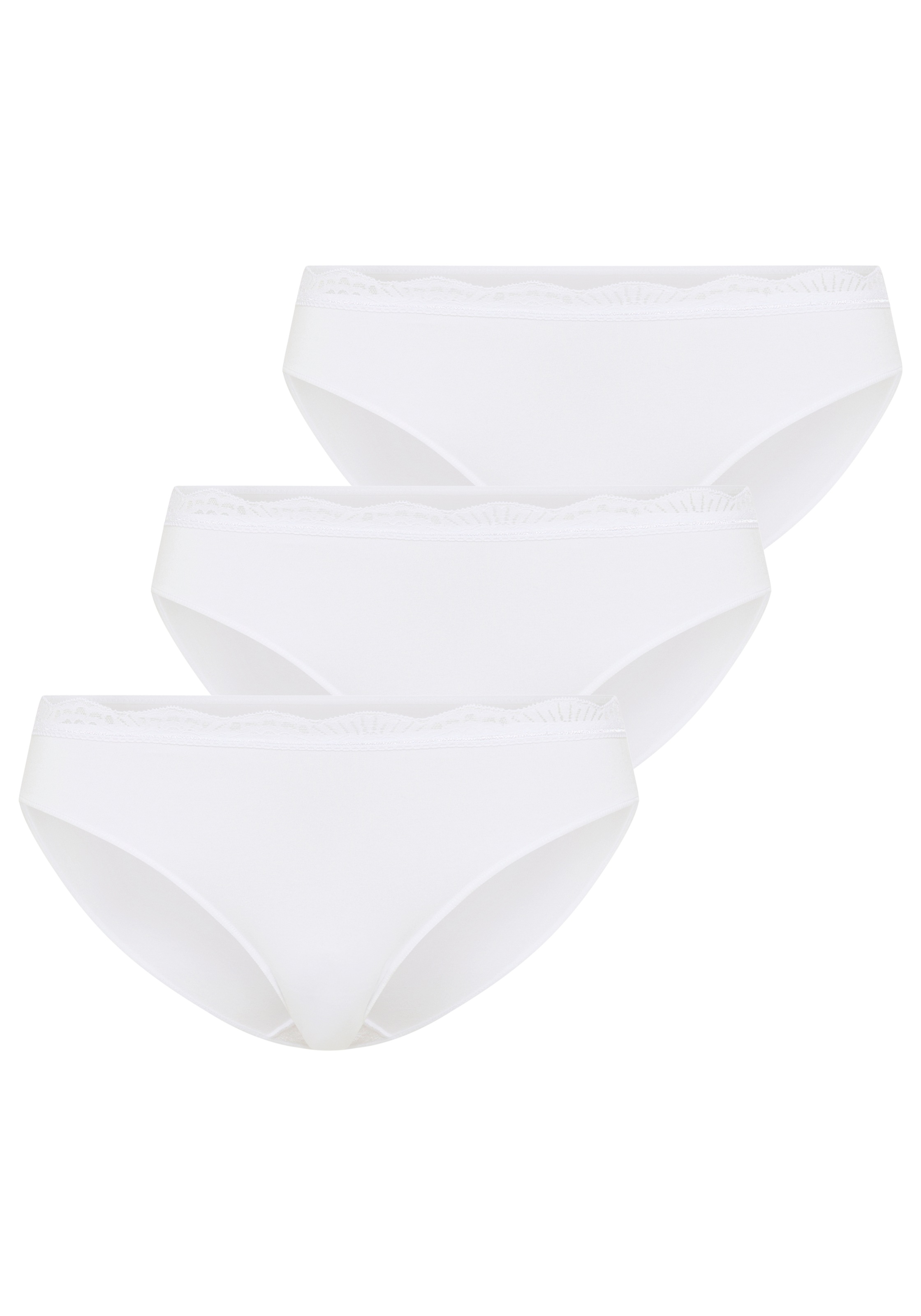 YSABEL MORA Minislip "BASIC COLLECTION COTTON WITH LACE" 3er Pack, mit fein günstig online kaufen
