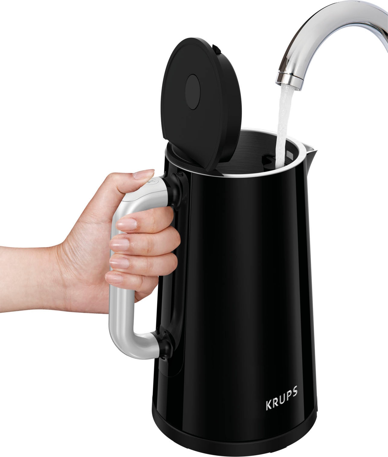 Krups Wasserkocher »BW8018 Smart'n Light«, 1,7 l, 1800 W, Digitalanzeige, 5 Temperaturstufen, 360°-Sockel, Abschaltautomatik