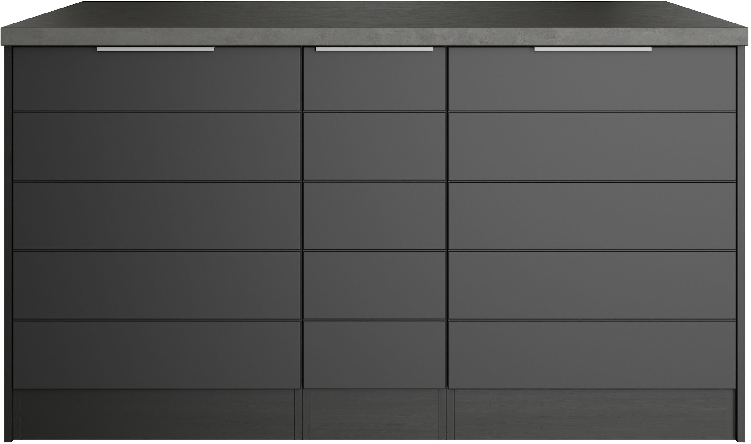 KOCHSTATION Kücheninsel »KS-Luhe, Breite 153 cm, mit Flaschenregal«, MDF-Fronten, Arbeitsplatte 38mm stark