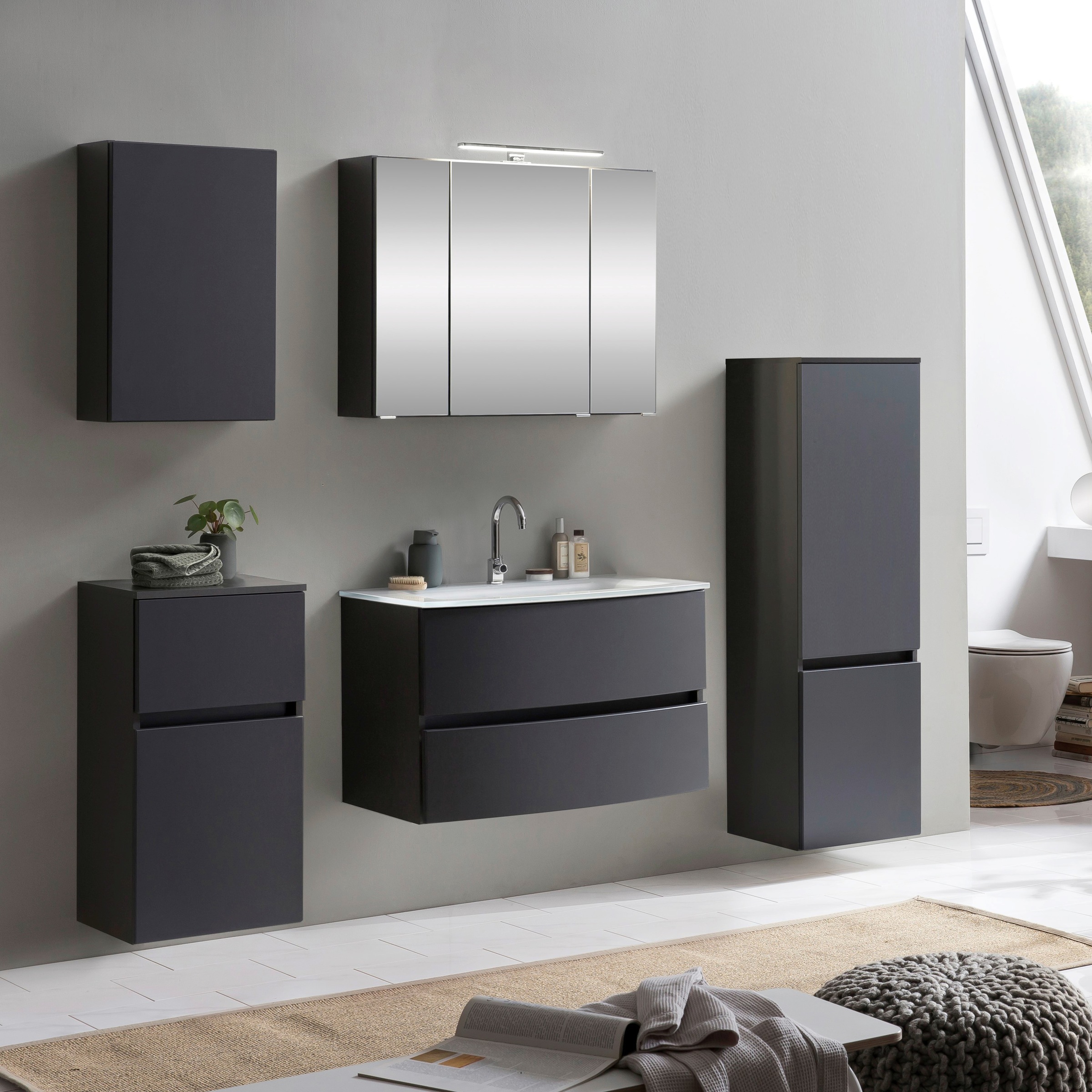 welltime Badezimmer-Set "Kaunas" Set, 5 Stk. tlg. günstig online kaufen