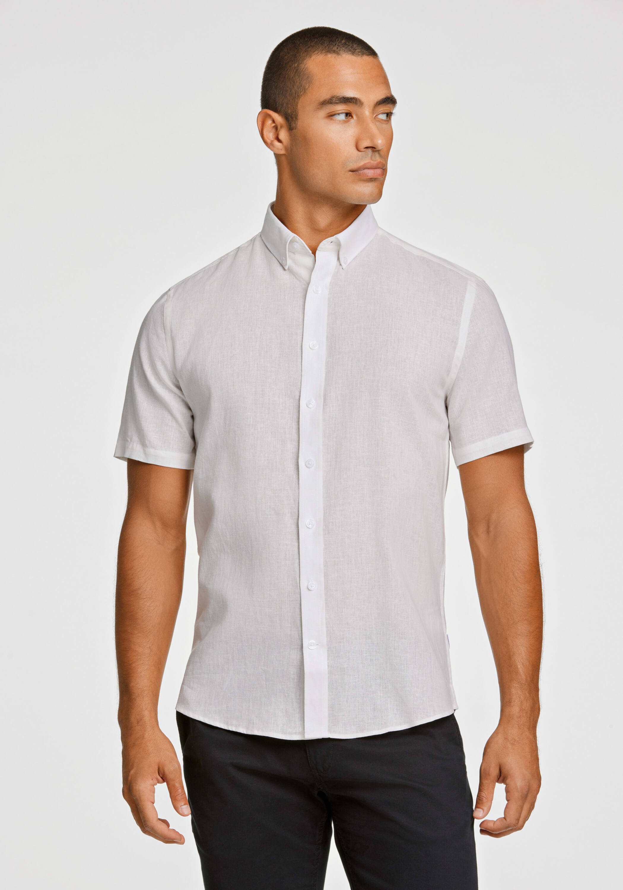 LINDBERGH Leinenhemd "Leinenhemd (Kurzarm) Slim Fit"