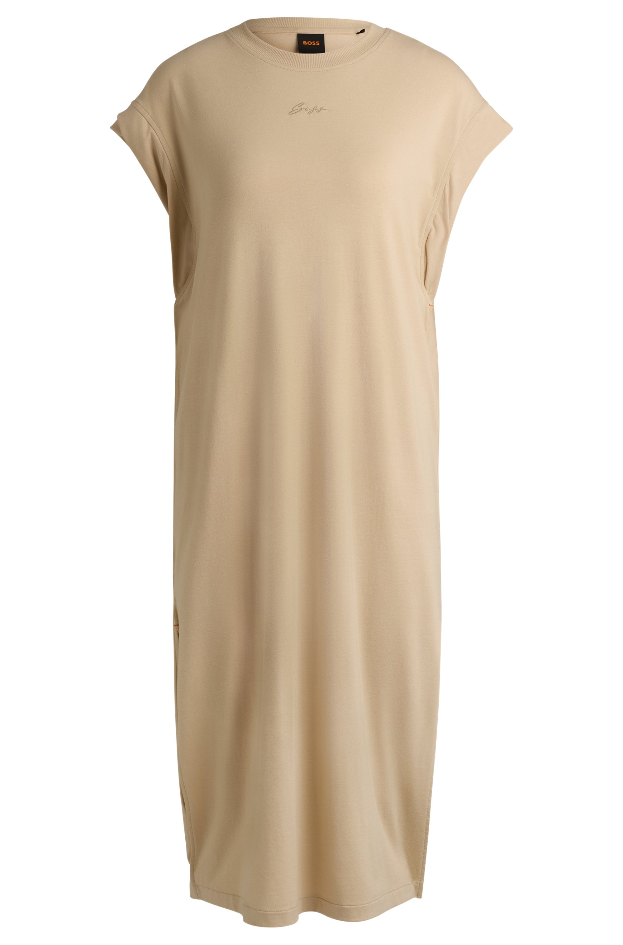 BOSS ORANGE Jerseykleid »C_Edress_5«, mit Schlitzen, Logoschriftzug