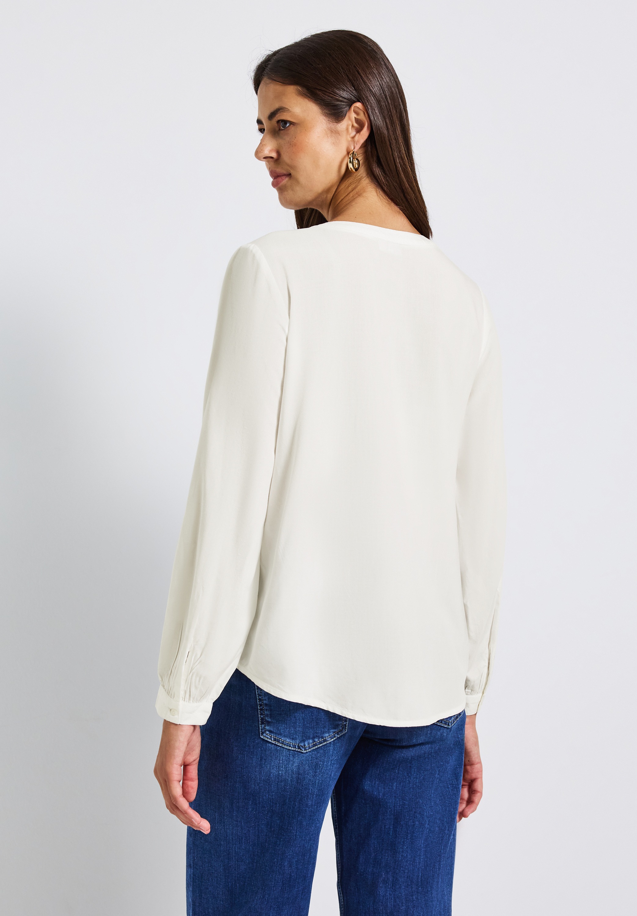 Street One Long Sleeve Blouse Wool White 44 3