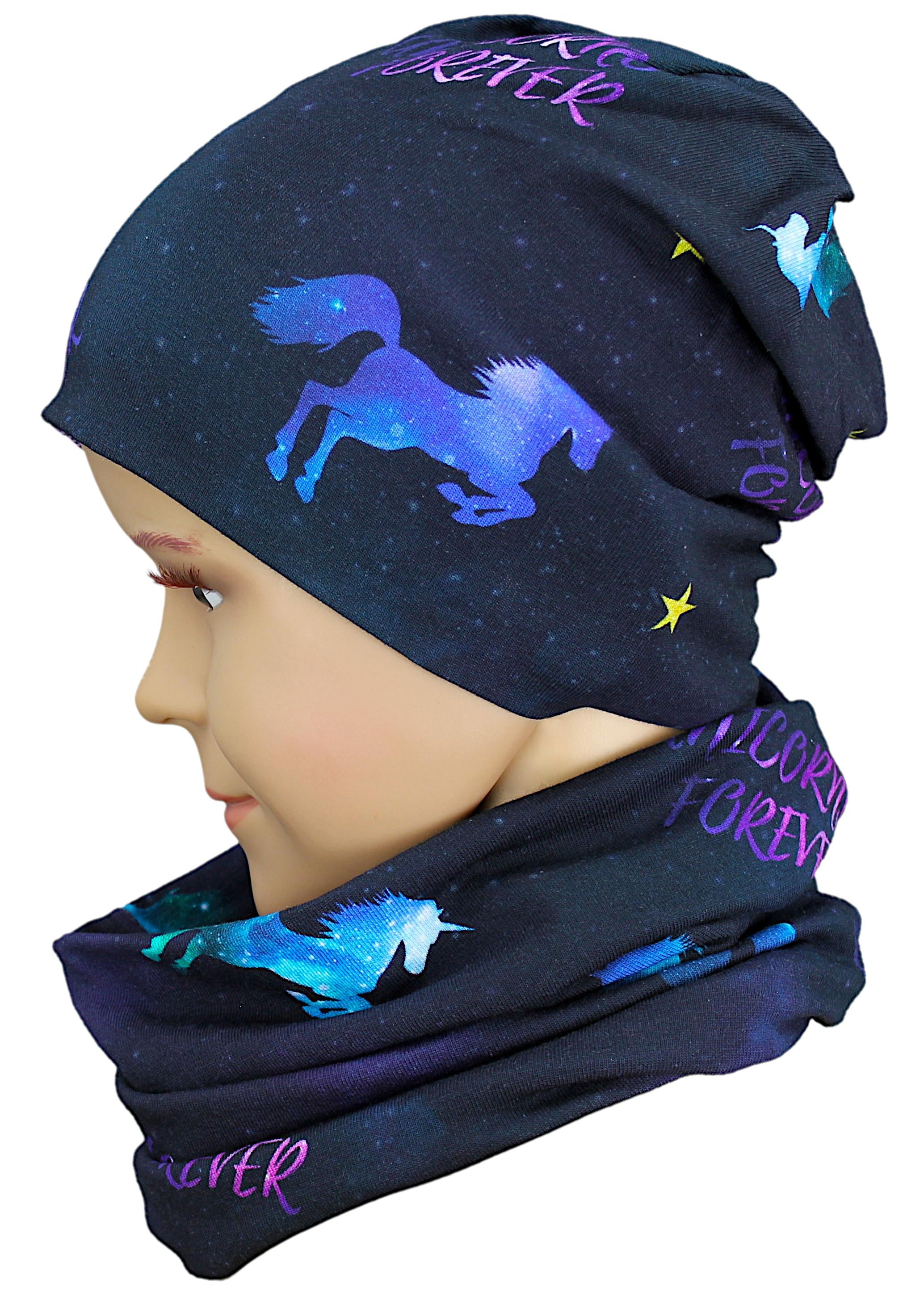 TupTam Beanie »Mütze Unisex Kinder Beanie Mütze Schlauchschal Set«