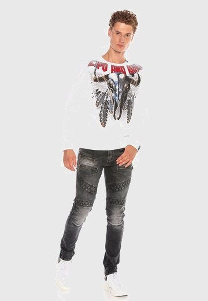Cipo & Baxx T-Shirt »Sweatshirts«, mit coolem Print