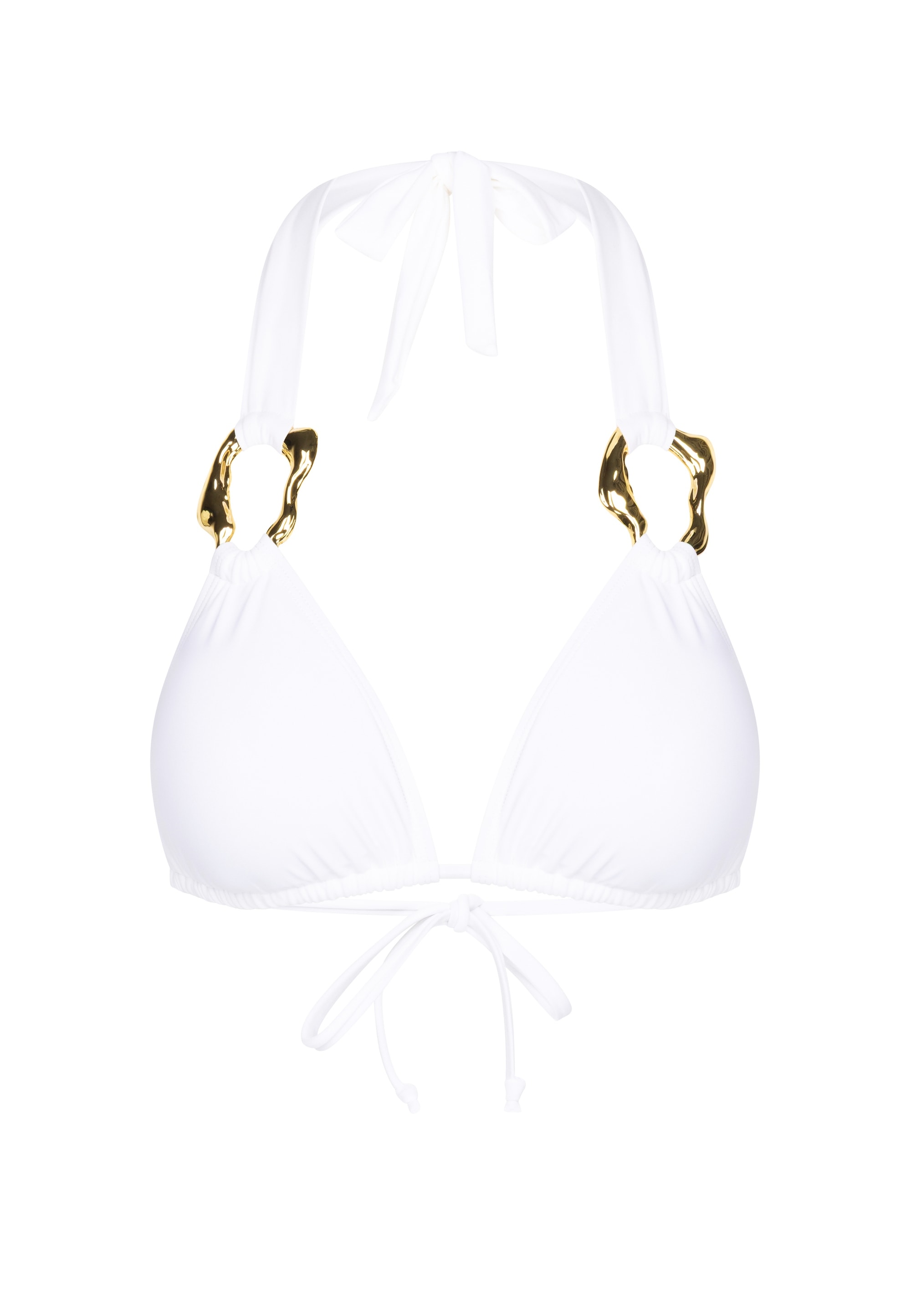 Moda Minx Triangel-Bikini-Top »Irregular Hoop Triangle Top«, (1 St.), mit edlen Schmuckelementen