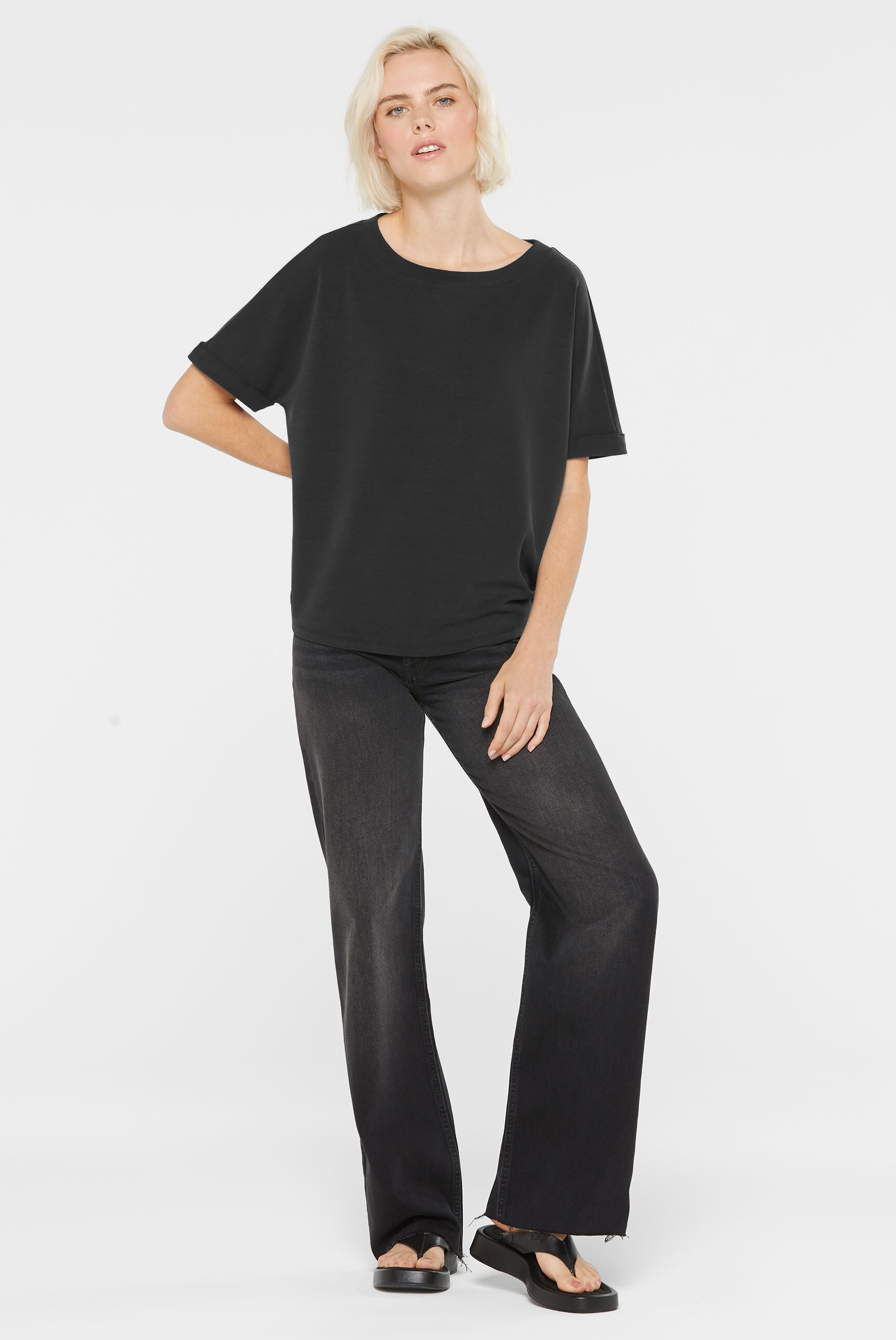 SENSES.THE LABEL Rundhalsshirt, mit Fledermausärmel