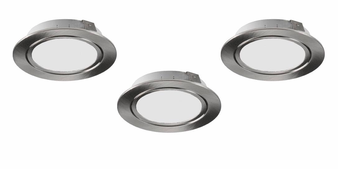 LED Einbaustrahler »CUBIC55«, 3er-Set, Ø 6,5 cm,  LED fest integriert