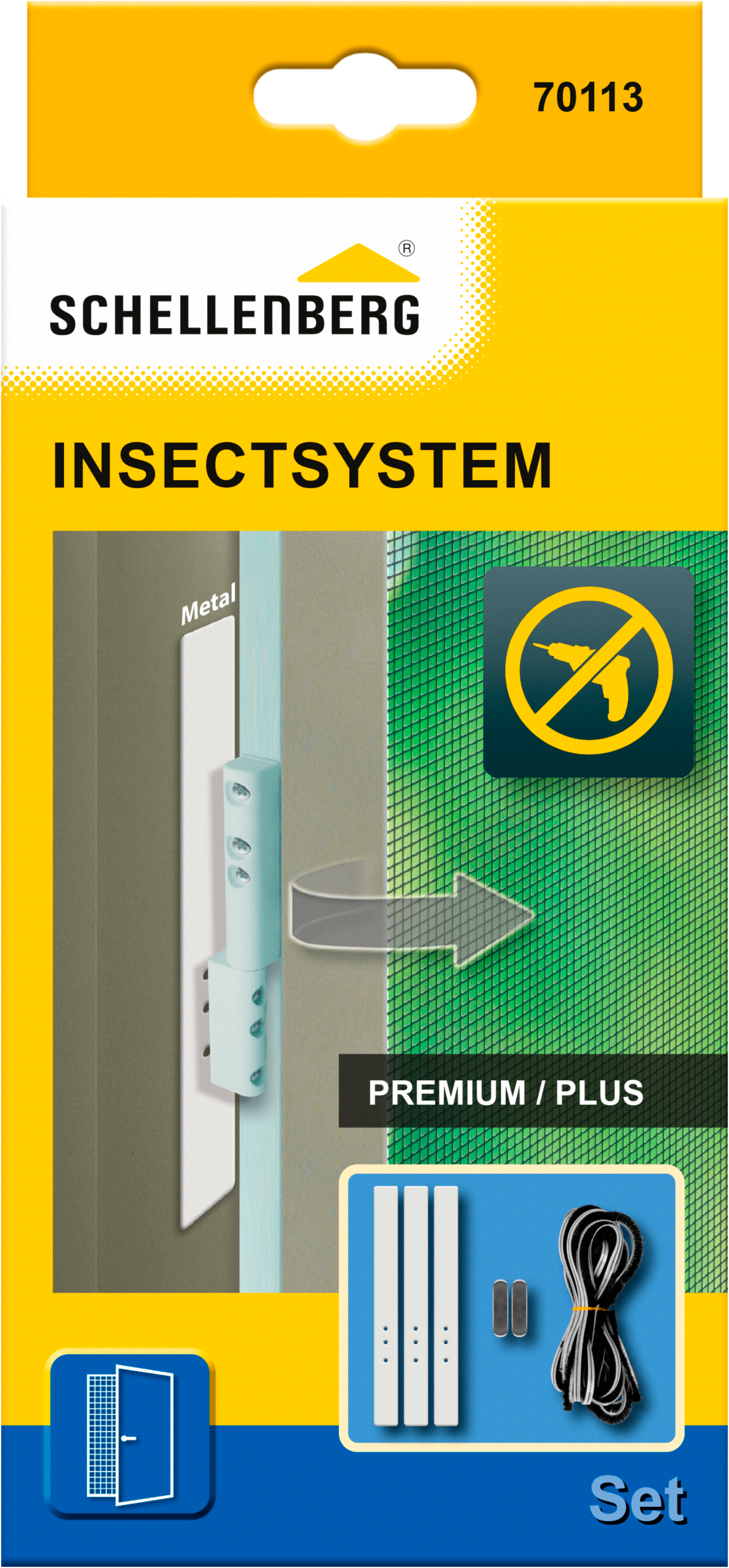 SCHELLENBERG Insektenschutz-Tür "Adapter-Set", für Fliegengittertür Plus und Premium, Insektenschutz, 70114