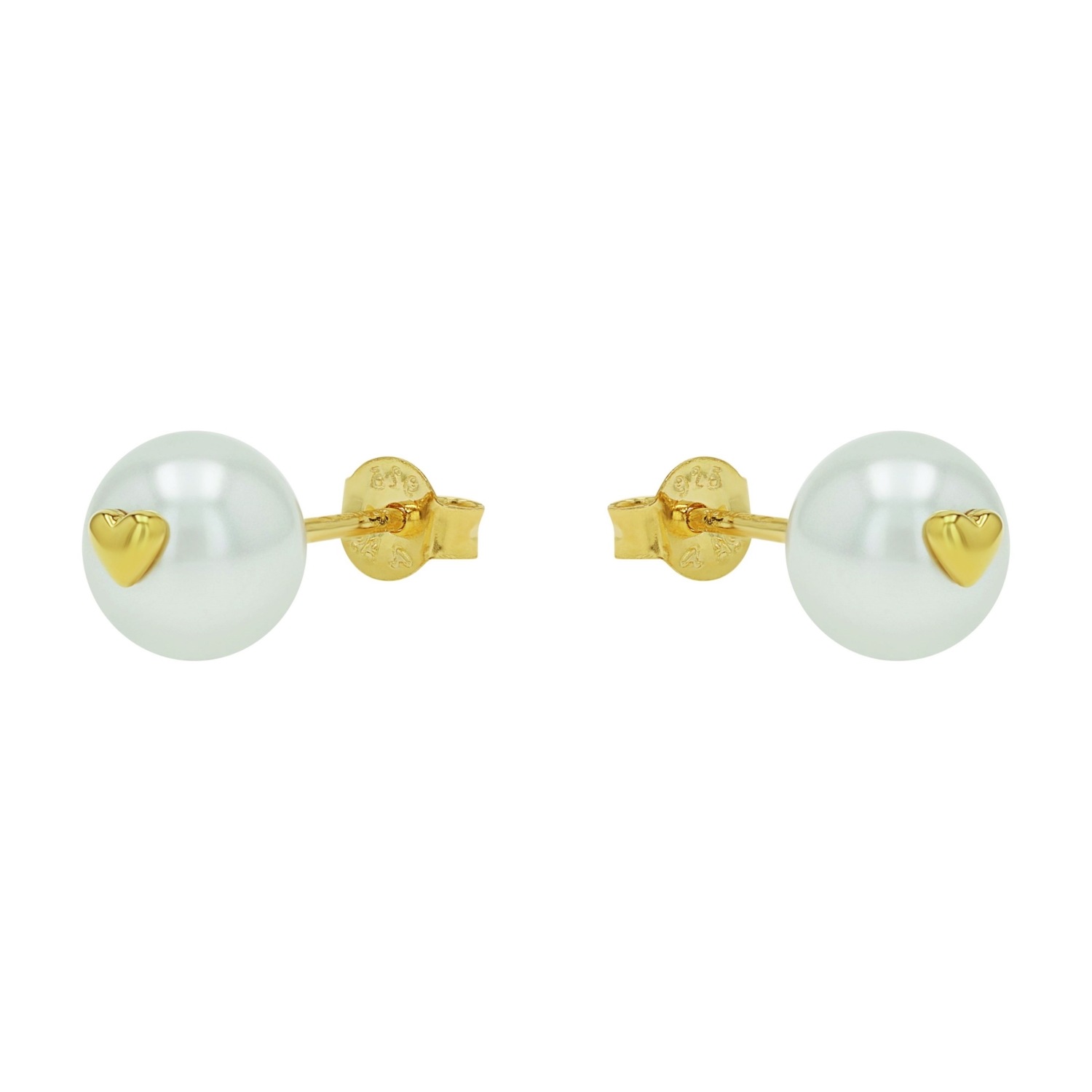 Amor Paar Ohrstecker »Herzen« mit Muschelkernperle