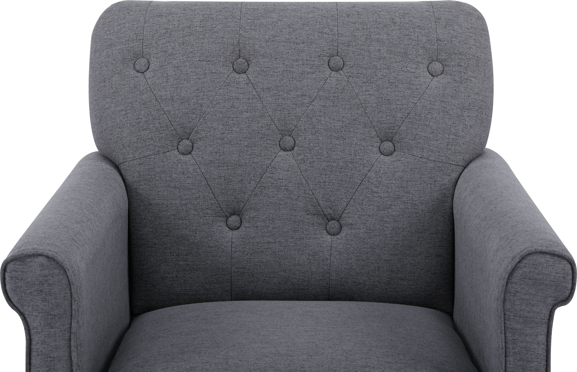 Home affaire Sessel »RANNA, Sessel Wohnzimmer in Chesterfield-Optik«, mit Knopf-Steppung, in Samt und Webstoff