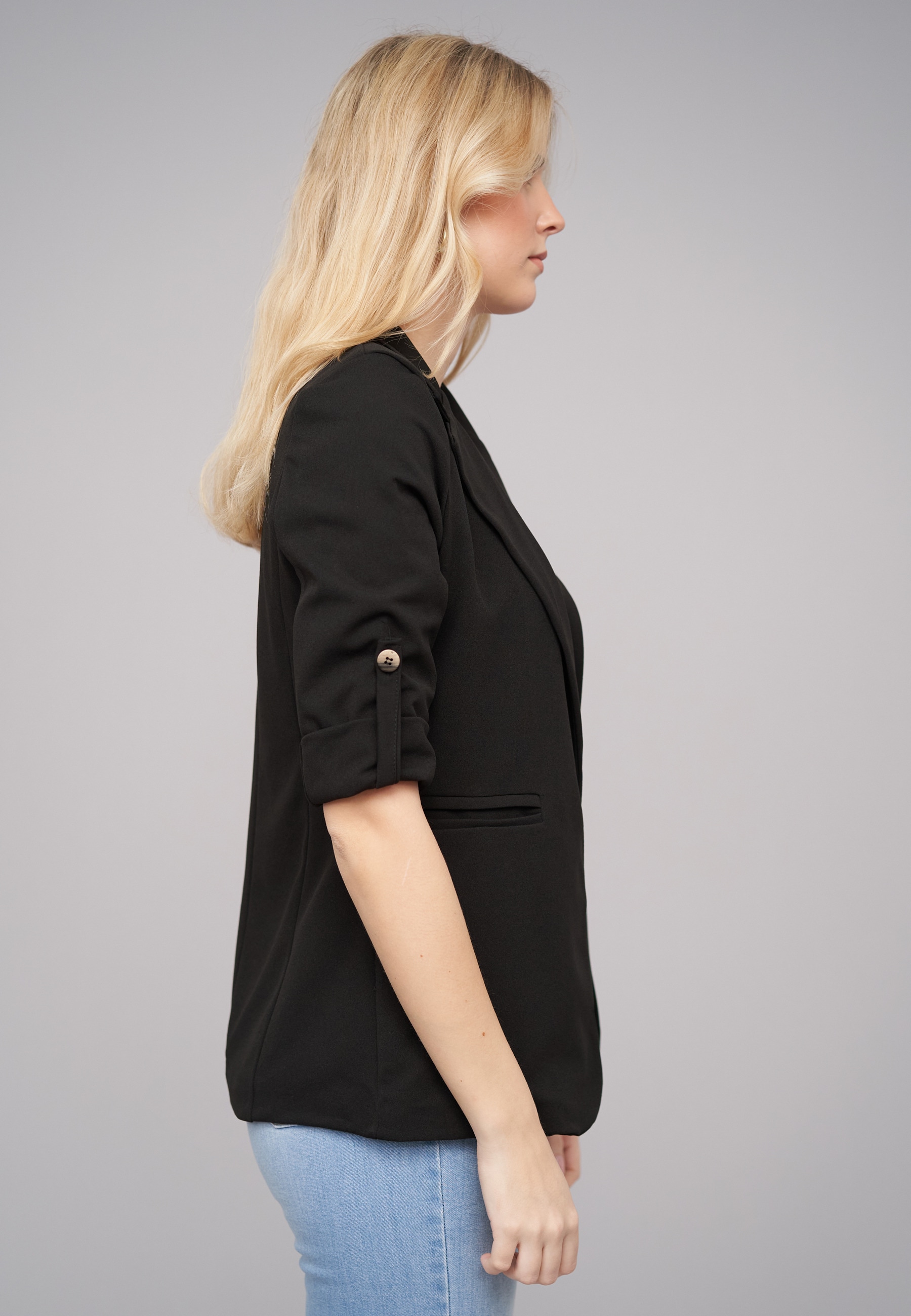 CLOUD 5IVE Allwetterjacke »CLOUD 5IVE Turn-Up 3/4 Sleeve Blazer« 1 Stk. tlg. ohne Kapuze
