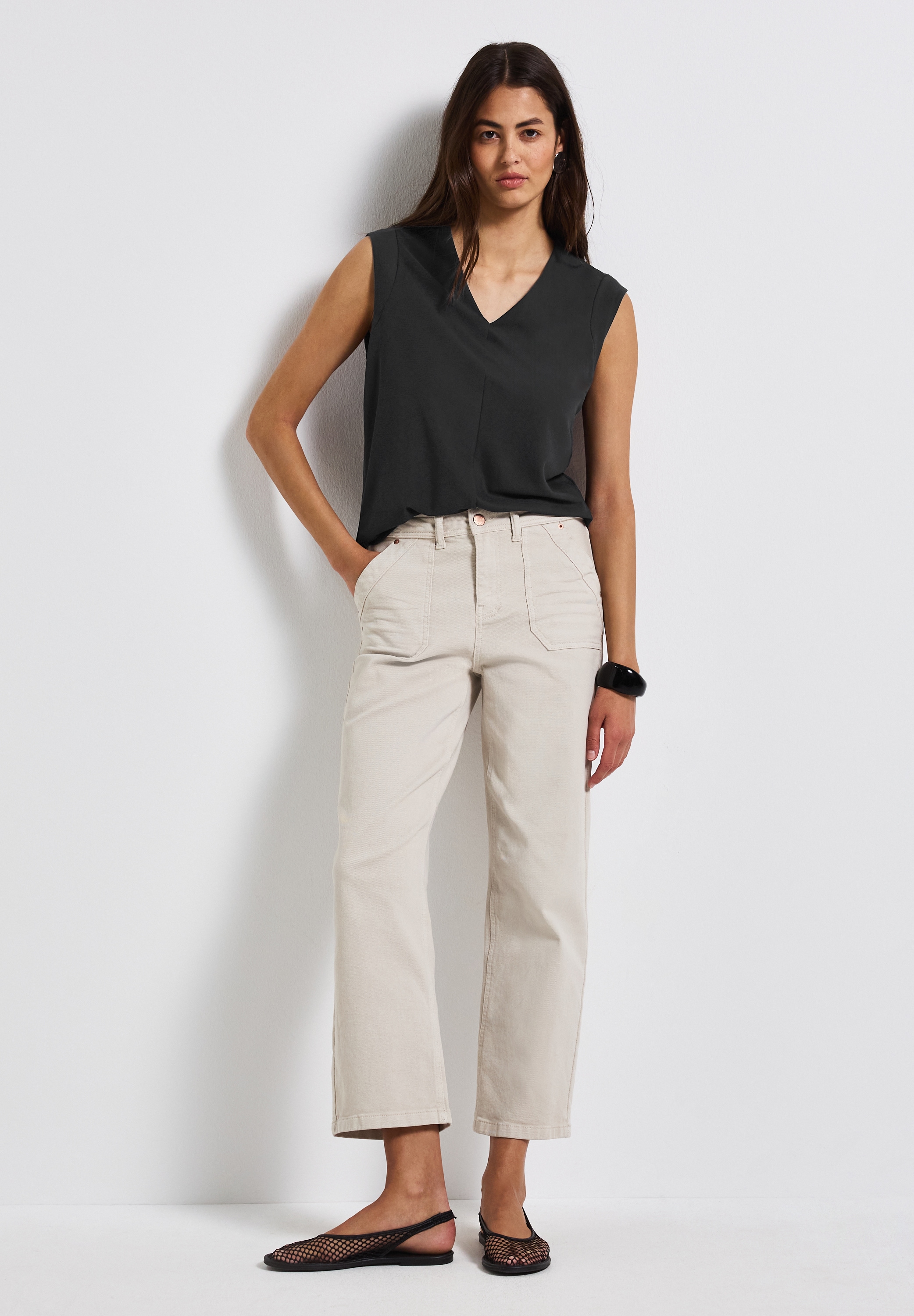 STREET ONE Shirttop, im Silk-Look