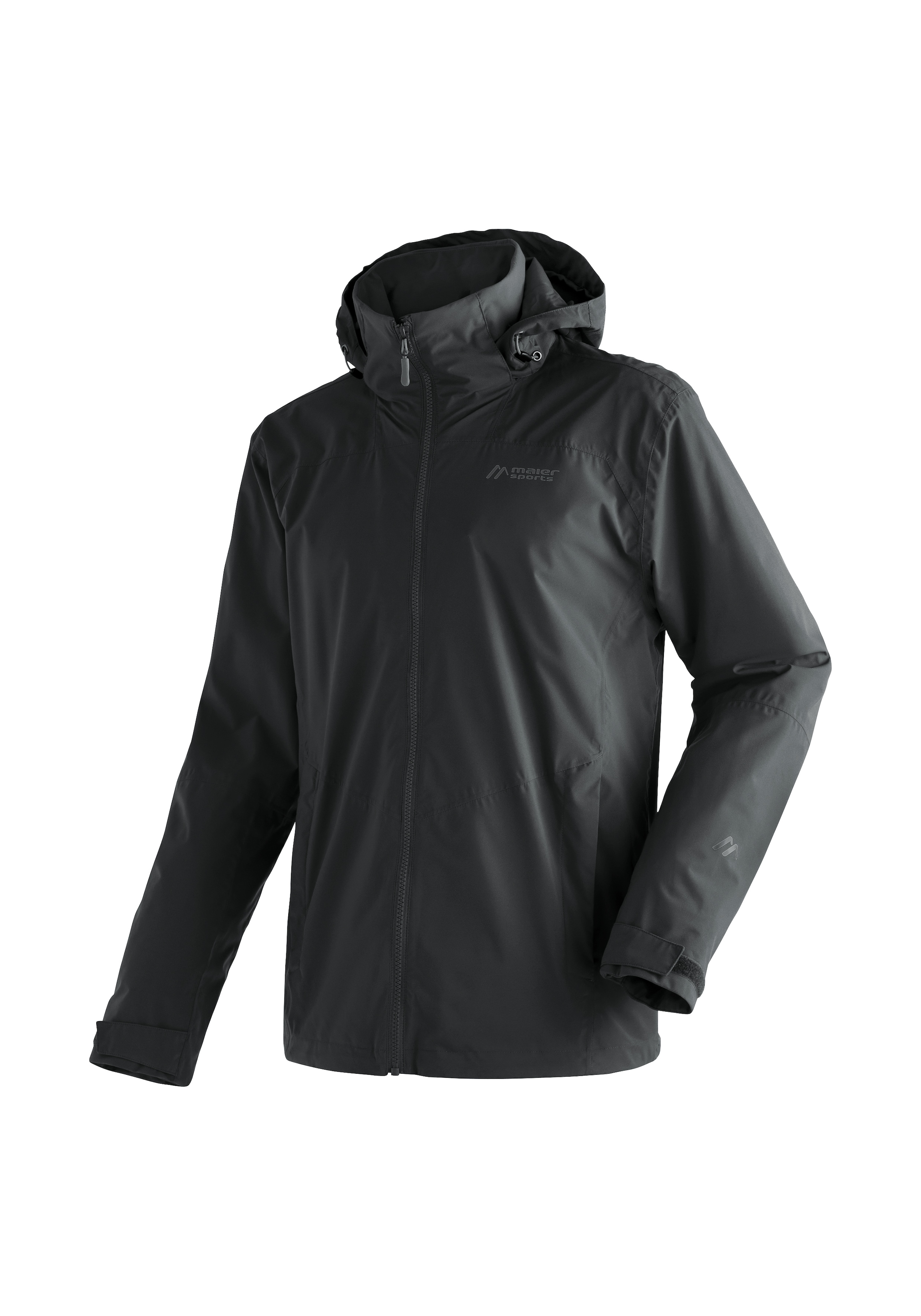 Maier Sports "Metor rec M" Herren Jacke mit Kapuze, Windjacke wasserdicht atmungsaktiv, Reg. Fit