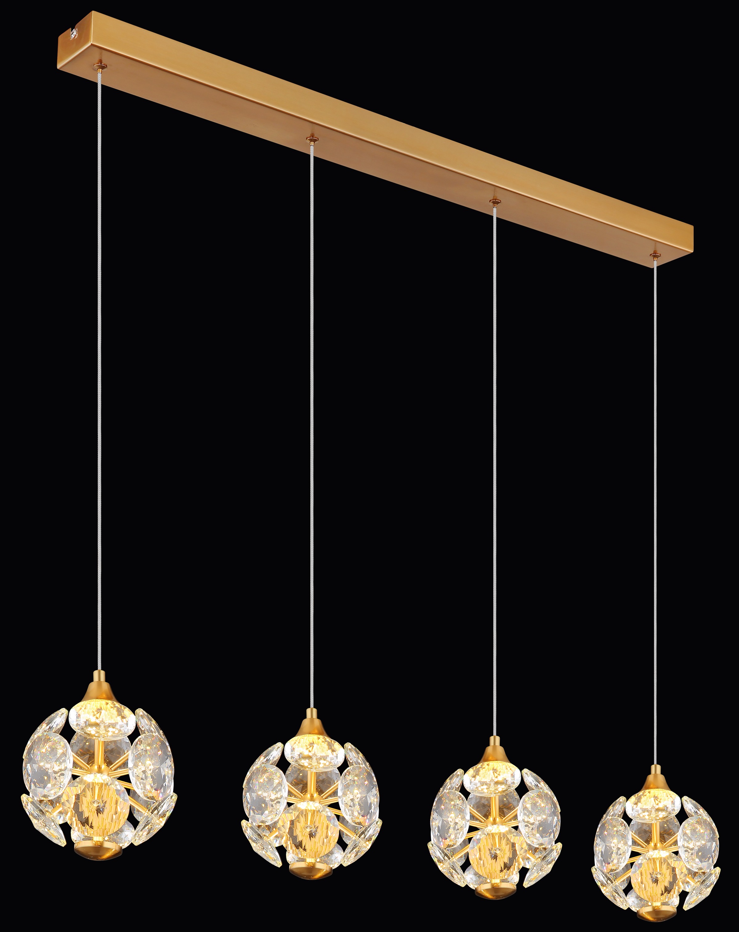 GLOBO LIGHTING LED Pendelleuchte »VIRINA« LED-Modul 1 Stk. Warmweiß Hängelampe/Hängeleuchte/Wohnzimmer/Esstisch/elegant