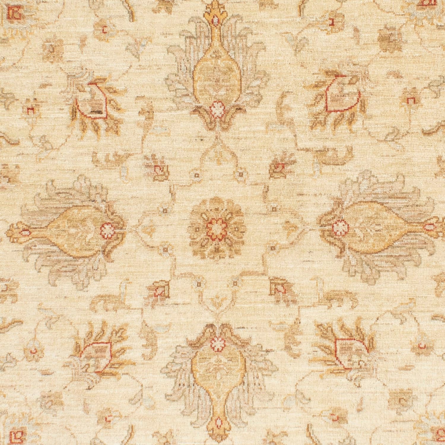 morgenland Orientteppich »Ziegler rund - 150 x 148 cm - beige«, rund, Wohnzimmer, Handgeknüpft, Einzelstück mit Zertifikat