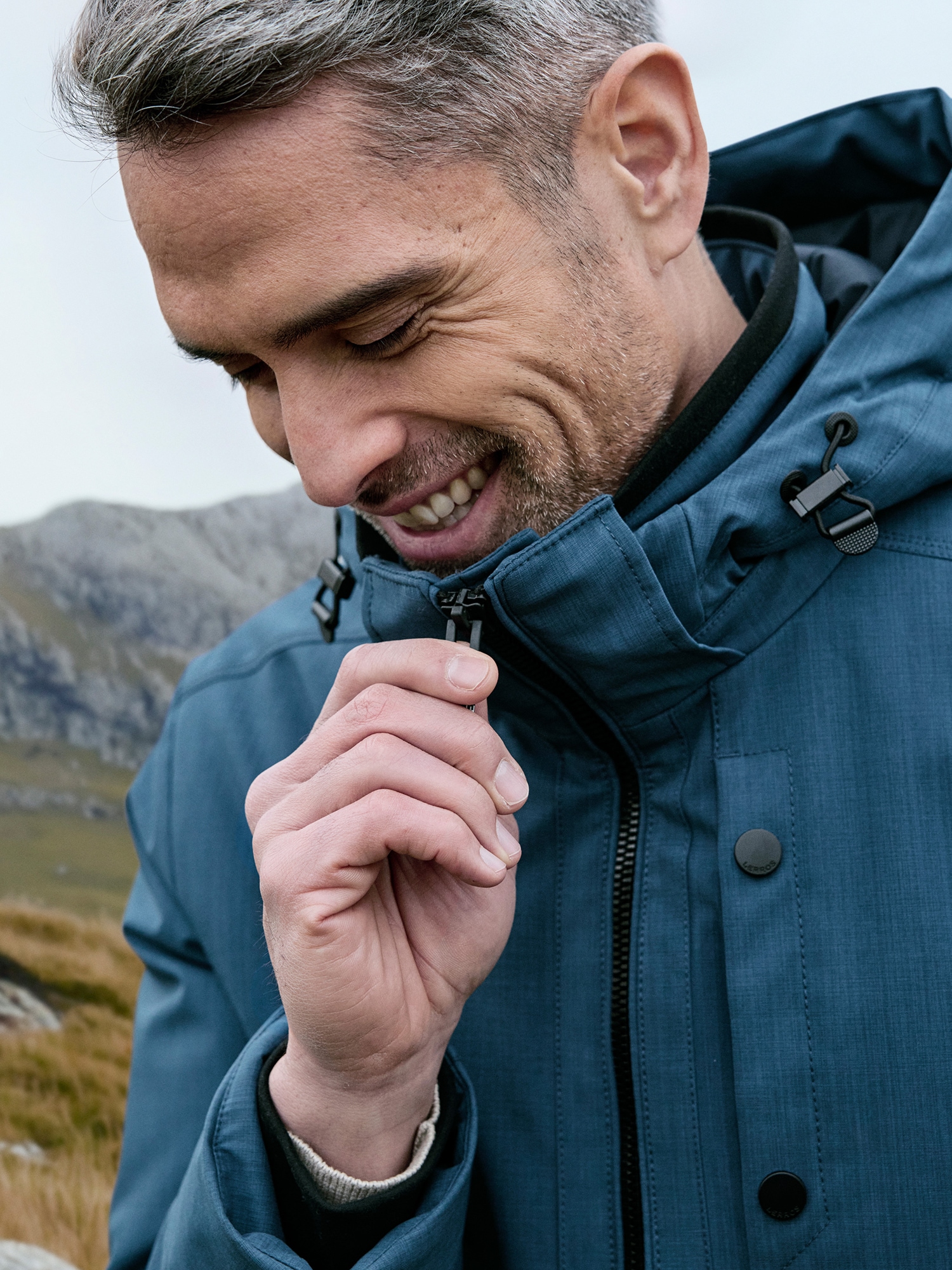 LERROS Blouson »LERROS Herren Blouson in Stukturoptik«, mit Kapuze, Wasser- und windabweisend