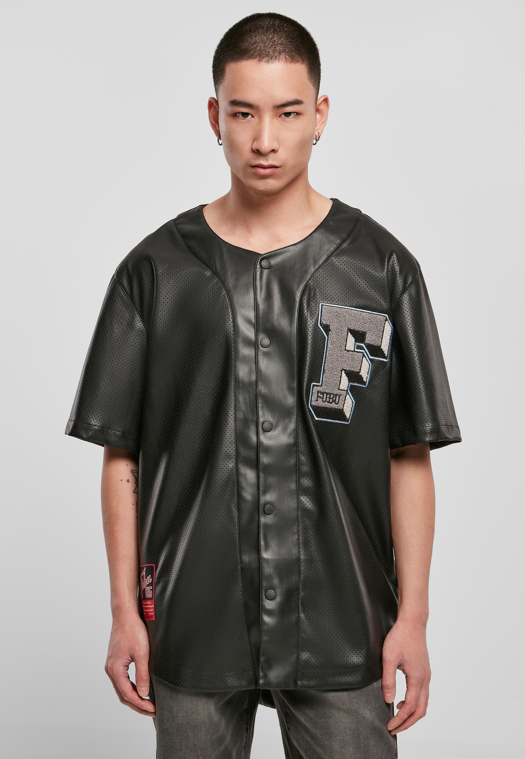 Fubu Langarmhemd »Fubu Herren College Leather Baseball Jersey«, (1 tlg.)