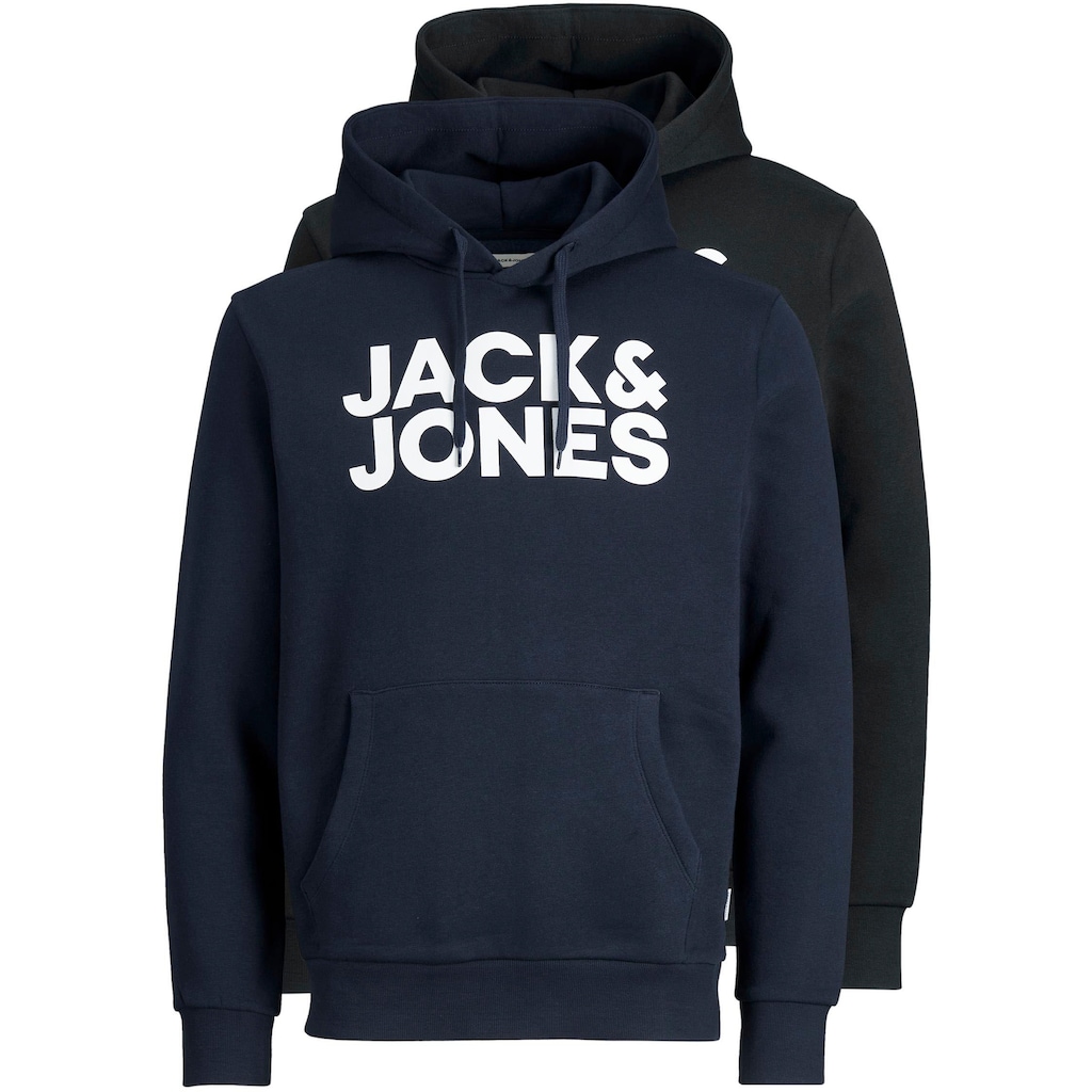 Jack & Jones Kapuzensweatshirt »CORP LOGO SWEAT HOOD« (Packung 2 tlg. 2er-Pack)