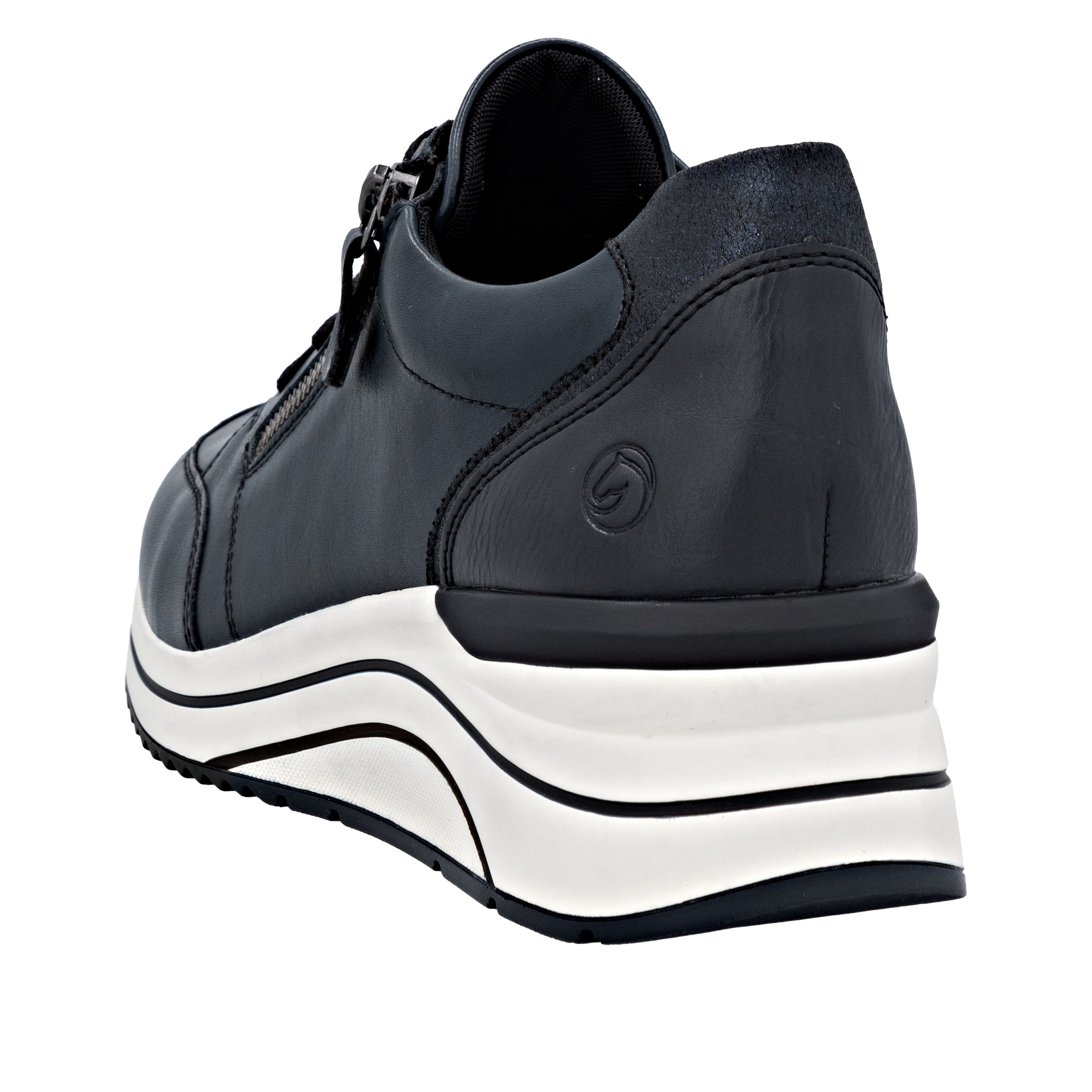 Remonte Keilsneaker, Freizeitschuh, Halbschuh, Schnürschuh mit goldfarbenem Logoanhänger