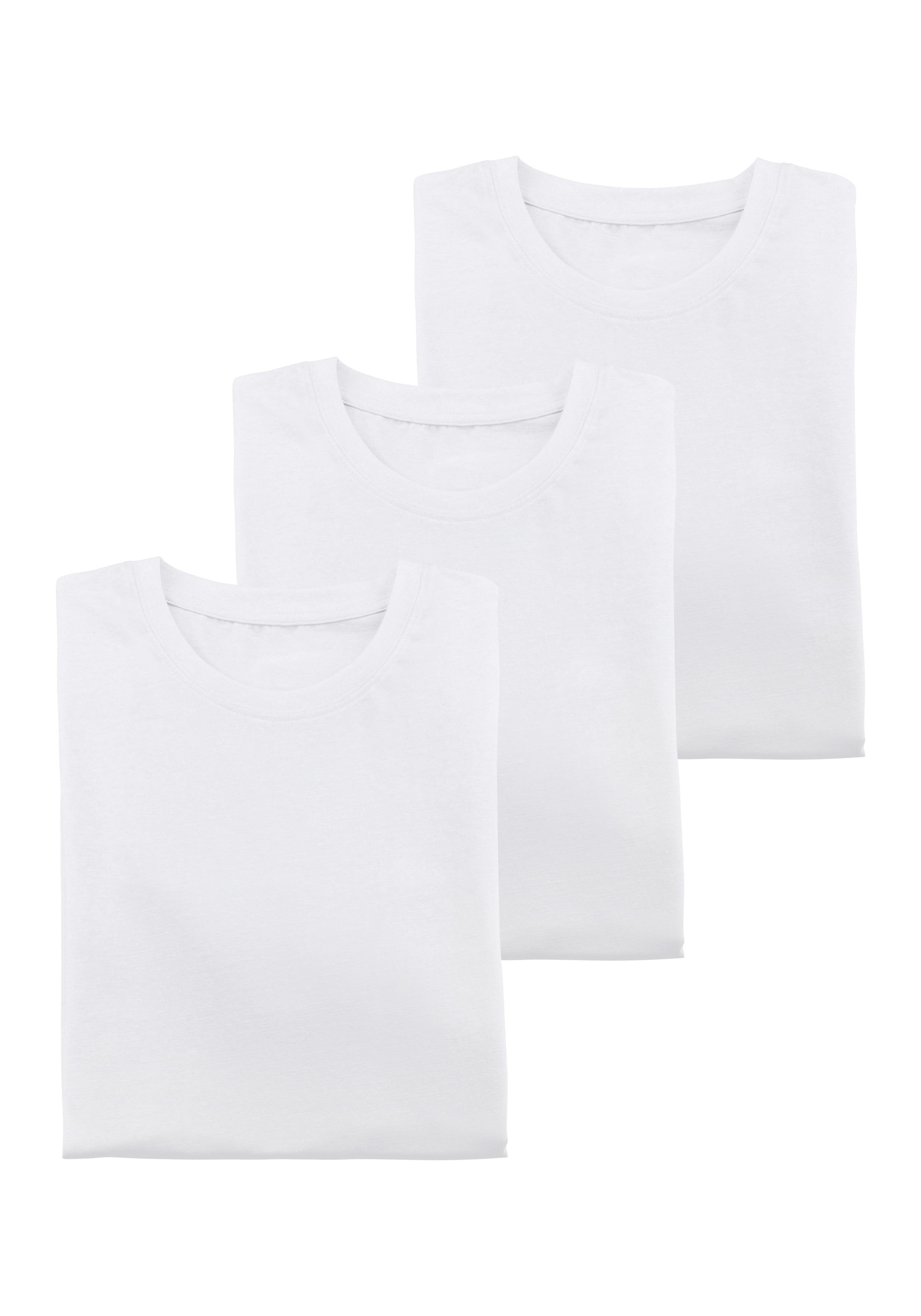 H.I.S T-Shirt »Unterziehshirt mit Rundhals«, (3er-Pack), aus Baumwoll-Mix