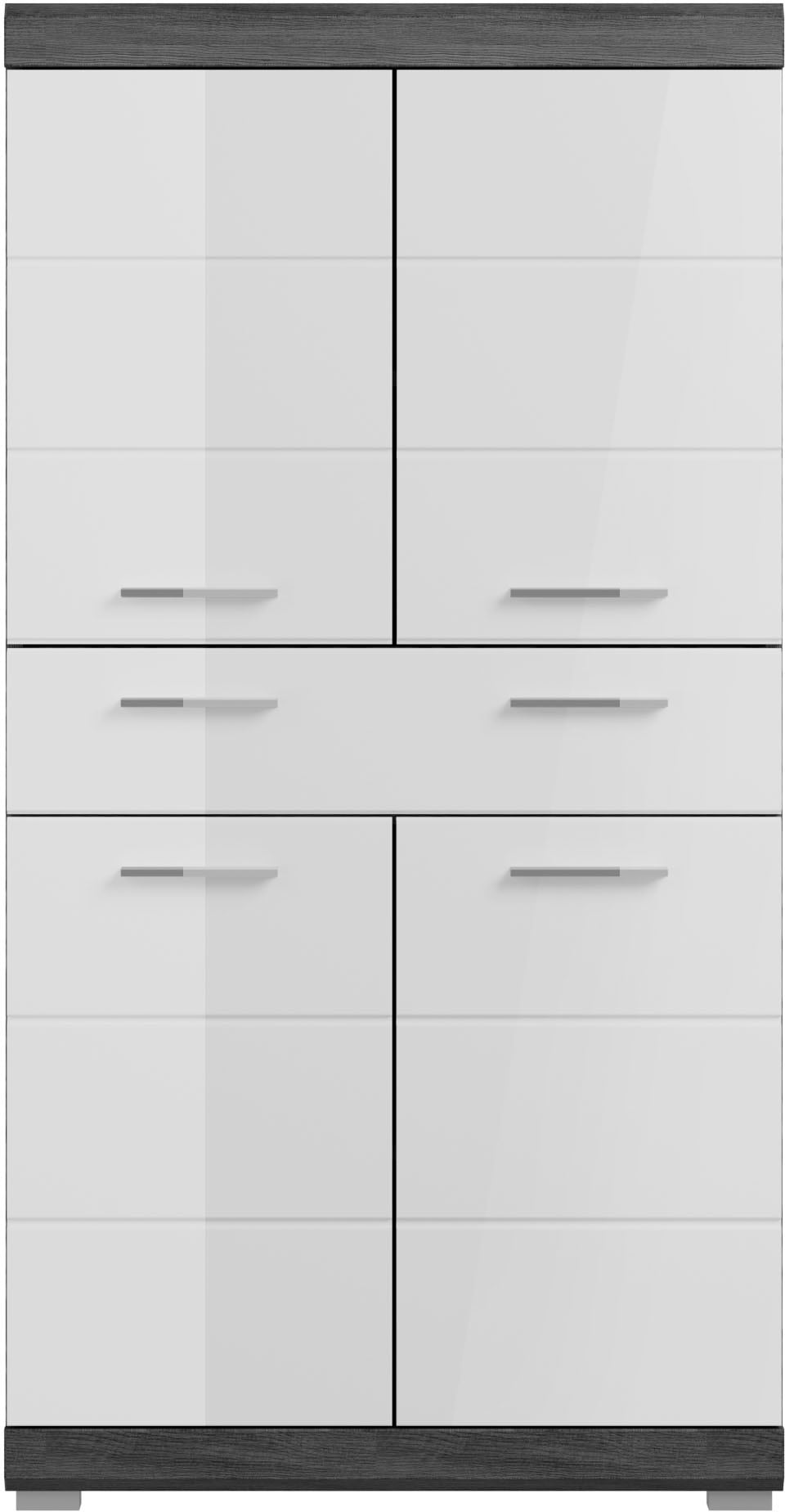 INOSIGN Badmöbel-Set »Siena, 4 teilig, bestehend aus:«, (Set, 4 St.), Hochschrank, Waschbeckenunterschrank, Spiegelschrank, Midischrank