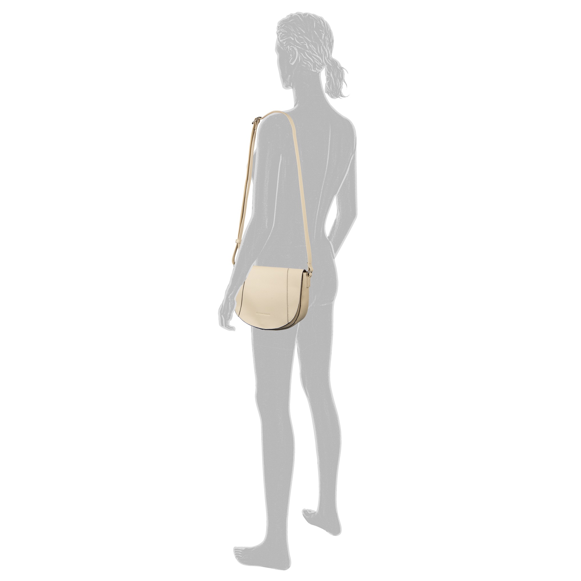 TOM TAILOR Satteltasche »Dahlia«, weiches Lederimitat in moderem Look mit Kontrastkanten und feinem Logo
