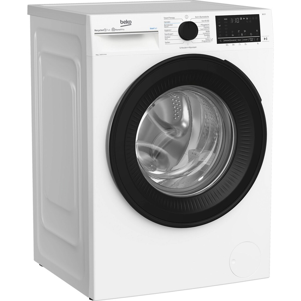 BEKO Waschmaschine »B3WFR58615W 7003440003«, B3WFR58615W 7003440003, 8 kg, 1600 U/min