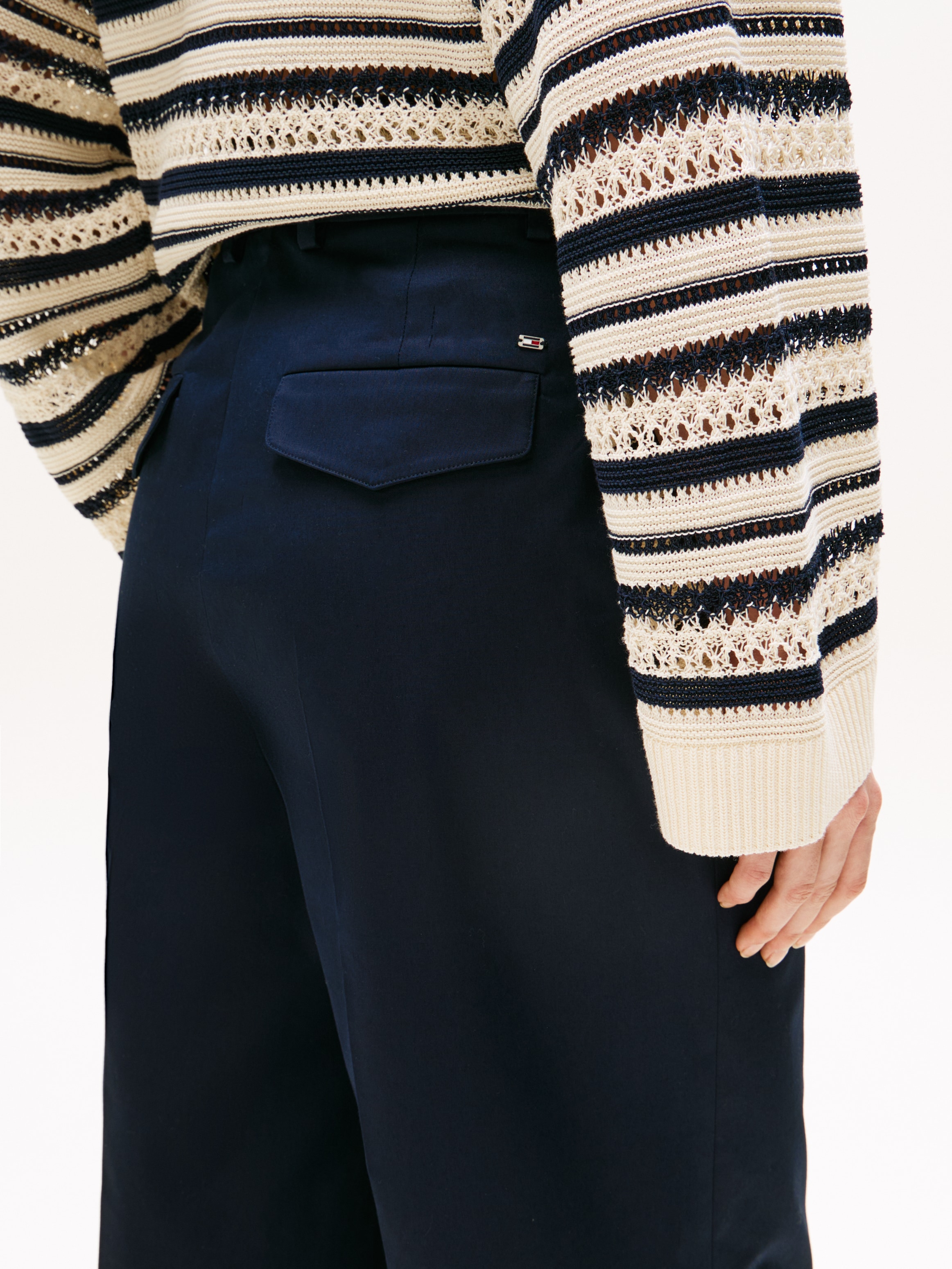 Tommy Hilfiger Chinohose »COTTON WIDE LEG ANKLE CHINO PANT«
