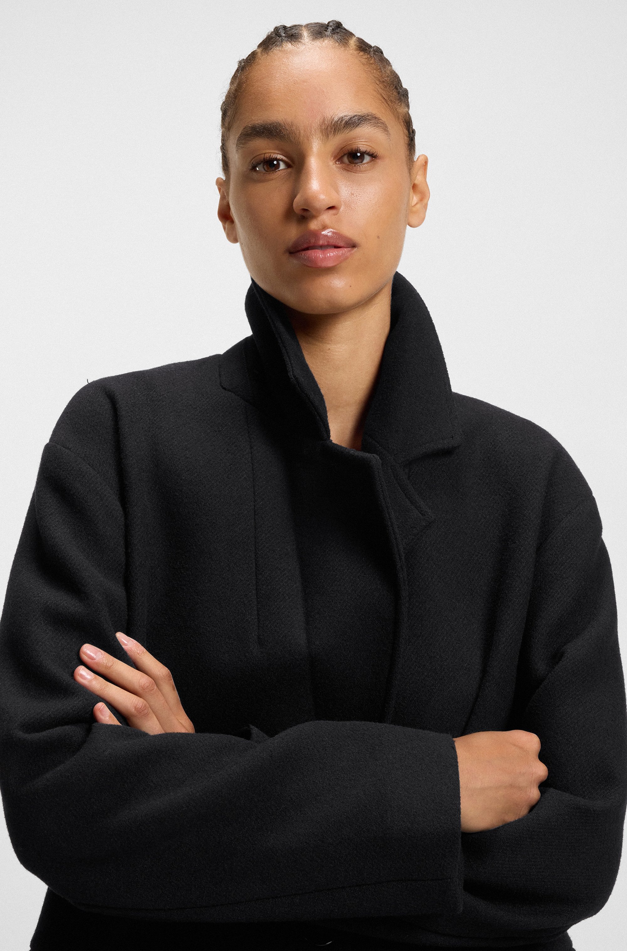 BOSS ORANGE Kurzmantel "Calesara Premium Damenmode", in gerader Passform, W günstig online kaufen