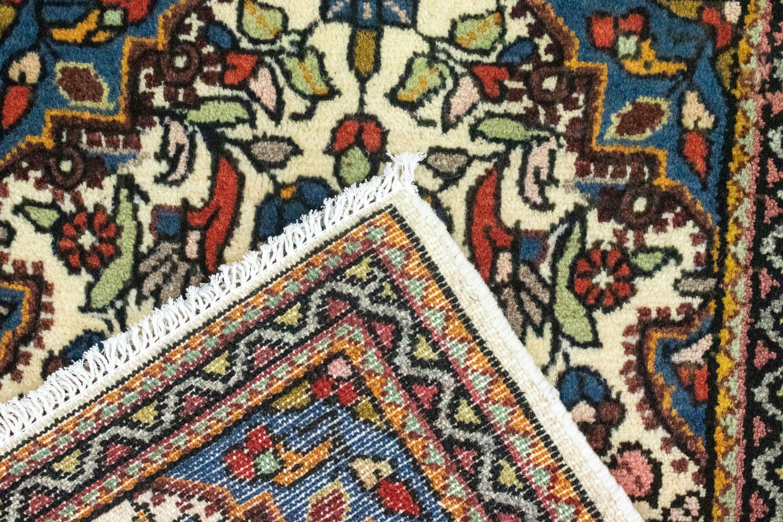 morgenland Wollteppich »Hamadan Teppich handgeknüpft beige«, rechteckig, handgeknüpft