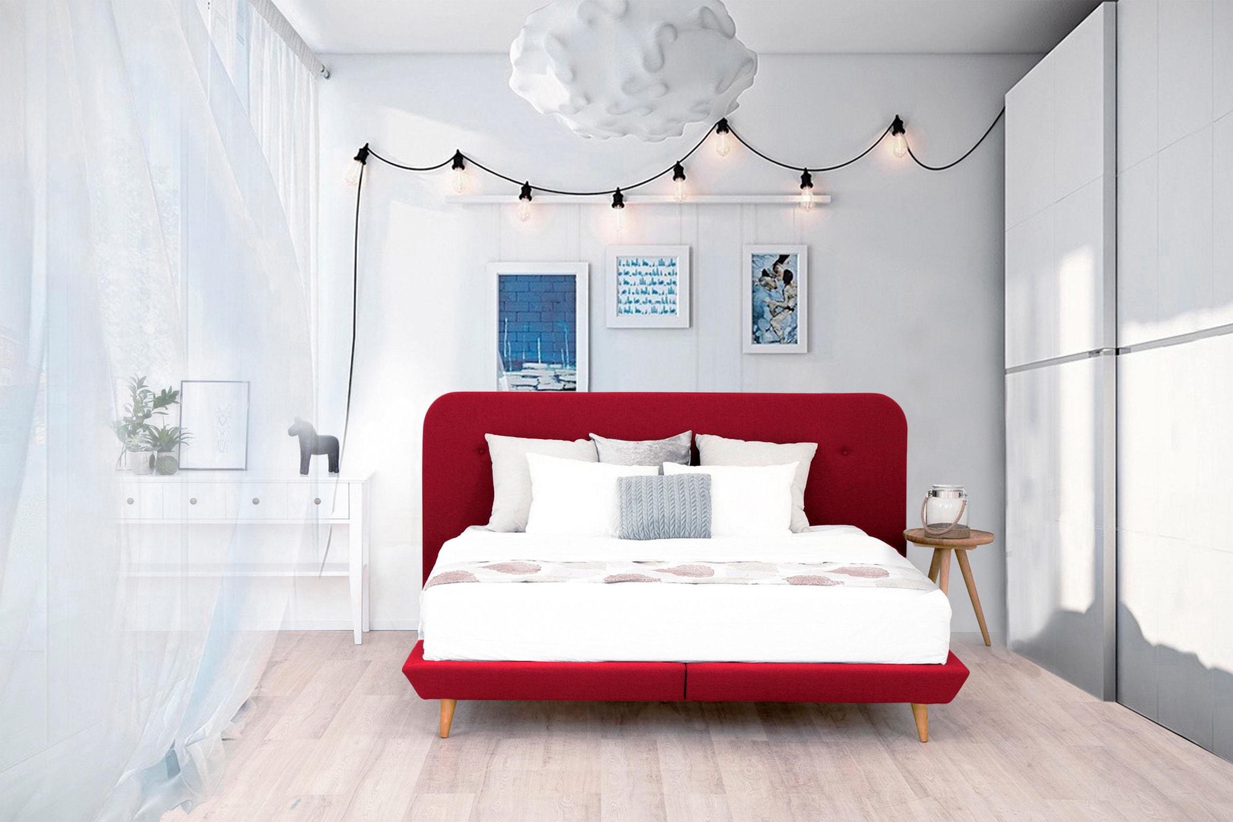 andas Boxspringbett »Premium«, Steppung mit Knopfheftung, inkl. Topper
