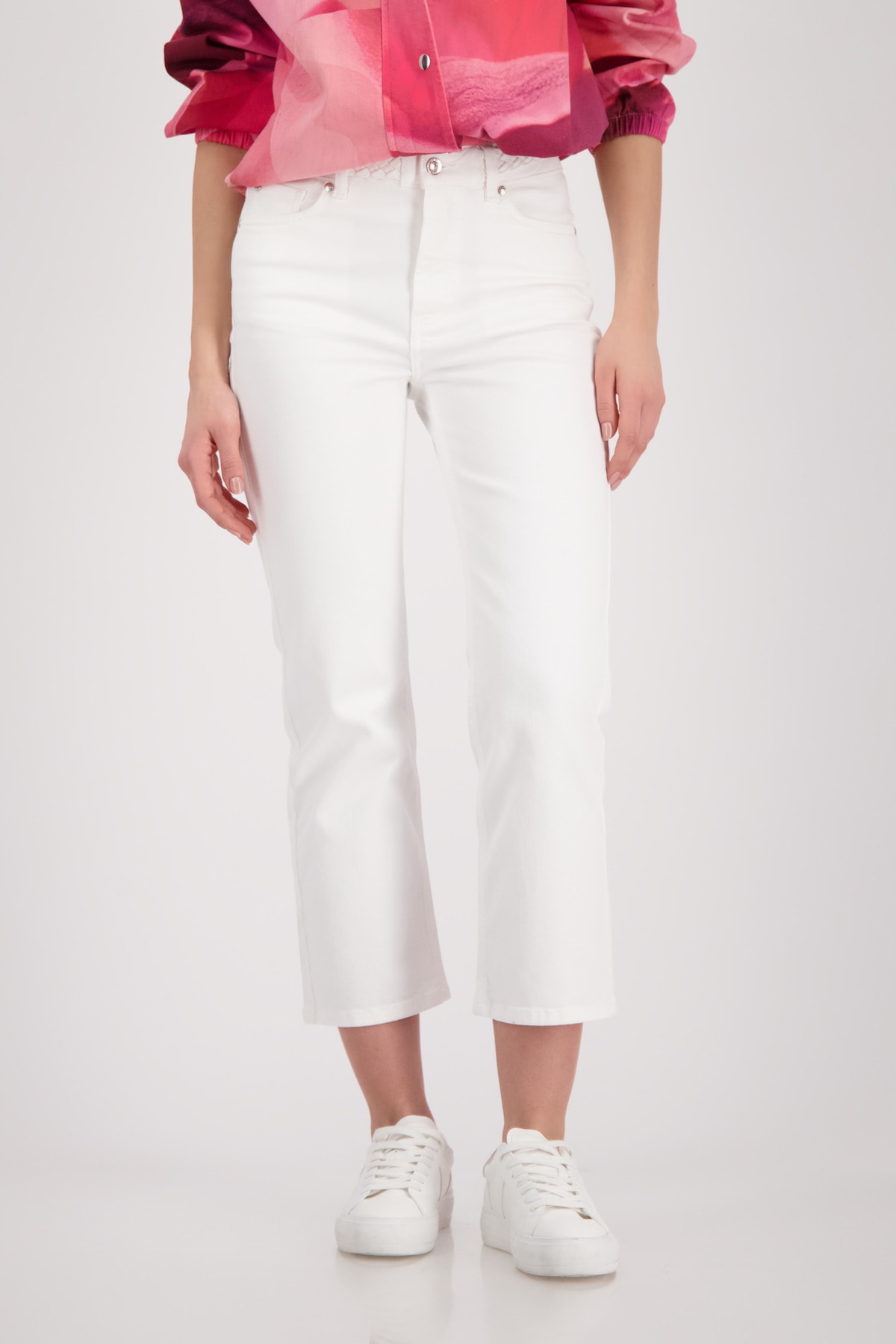 Monari 7/8-Jeans "Hose Jeans Bunddetail 66c" Reglar fit mit geflochtenem Bu günstig online kaufen