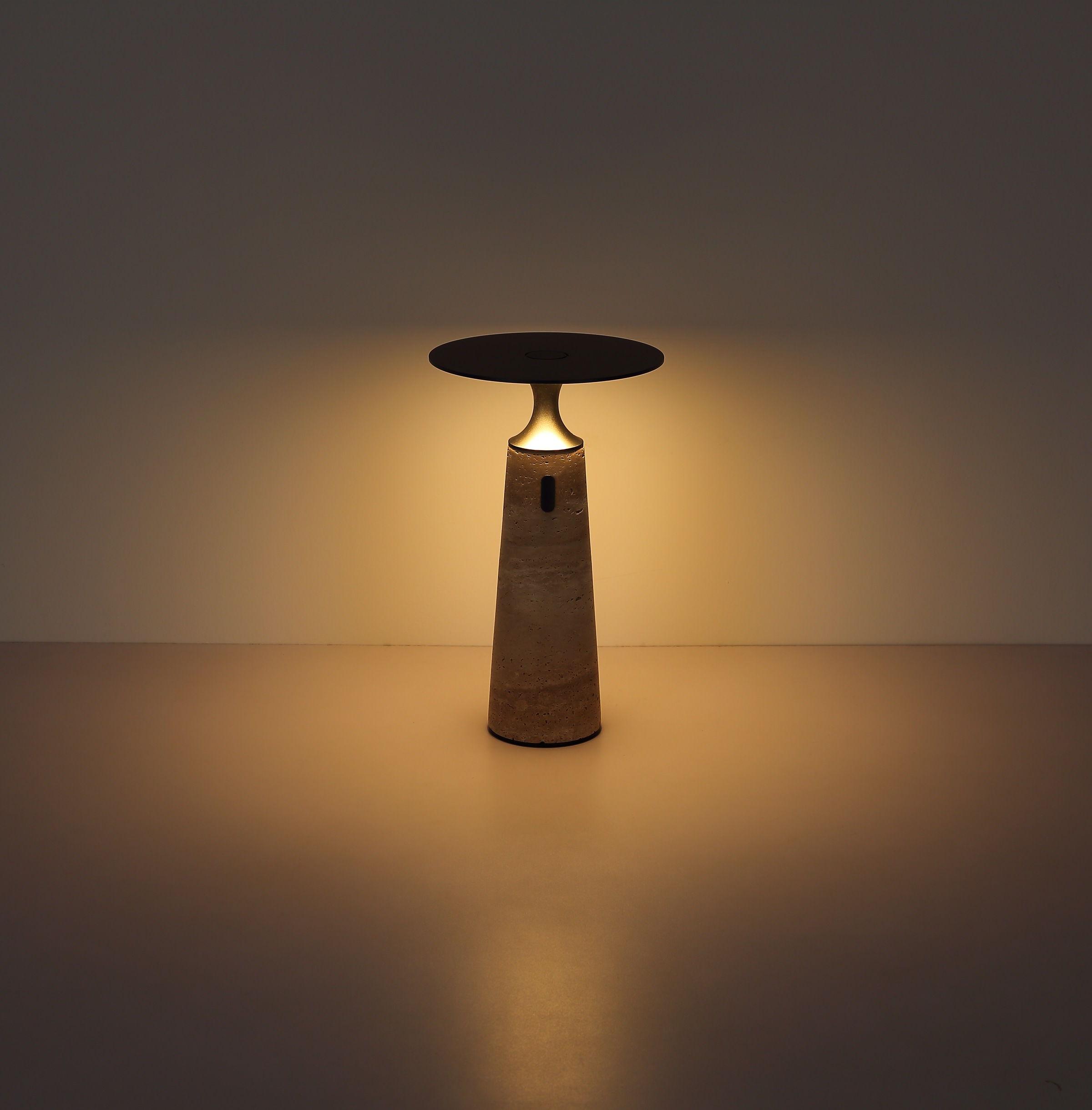 GLOBO LIGHTING LED Tischleuchte »TRAVERTIN« LED-Modul 1 Stk. Warmweiß Travertinstein Sockel