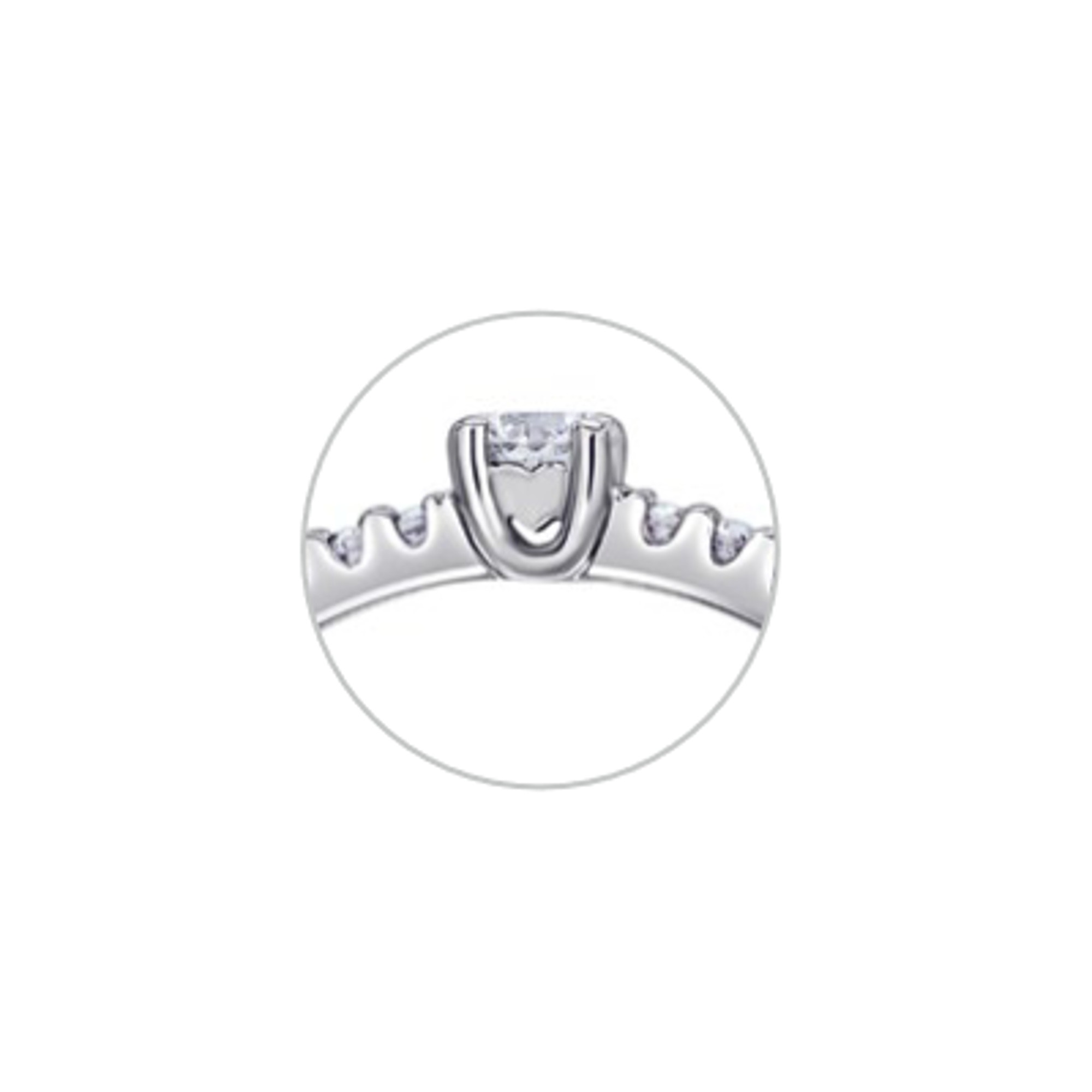 ONE ELEMENT Diamantring »0,20 ct Diamant Brillant Memoire«, mit Center Ring – aus 585 Weißgold – edles Design – modisch & dezent zugleich