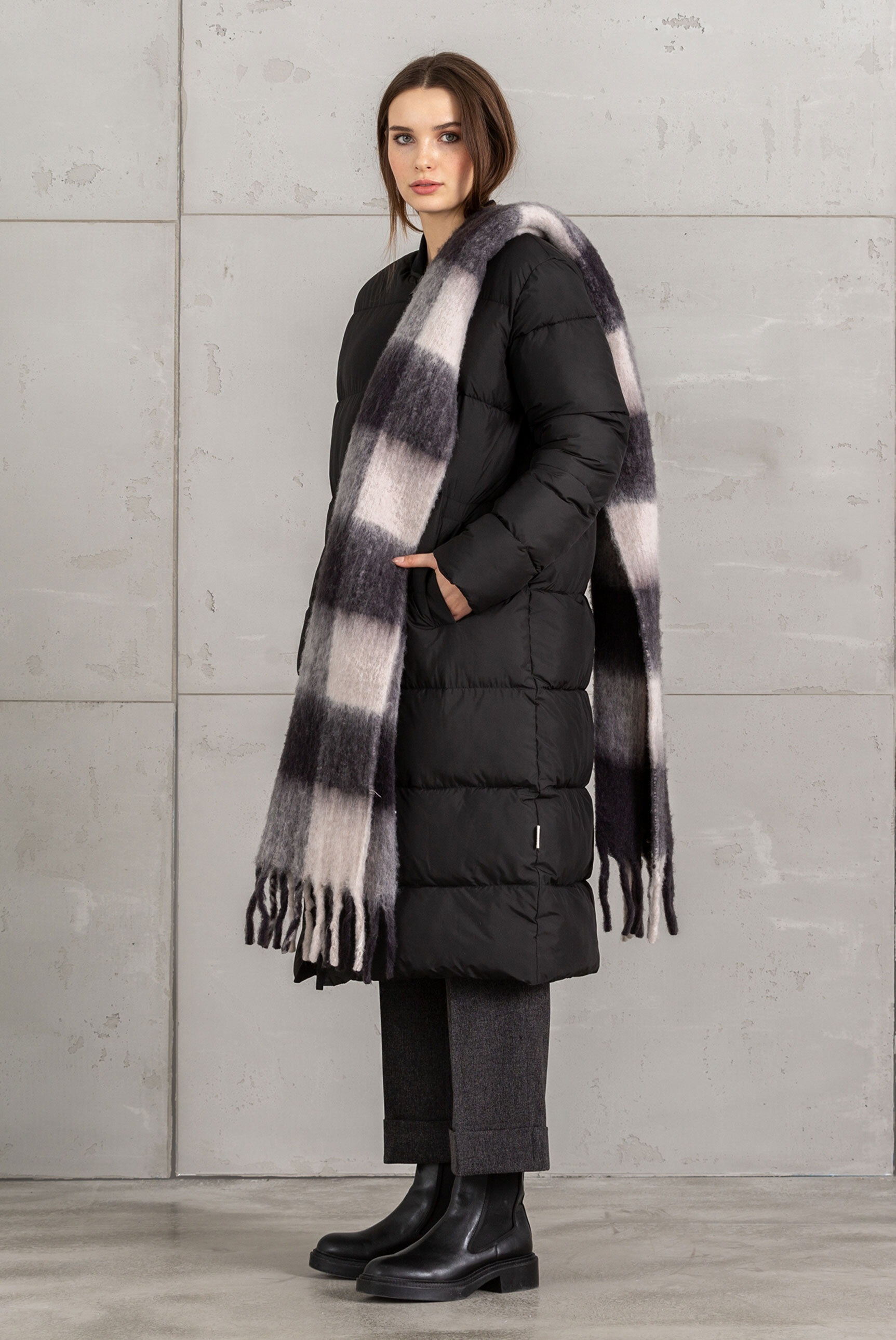 SENSES.THE LABEL Langjacke ohne Kapuze mit Zwei-Wege-Reißverschluss