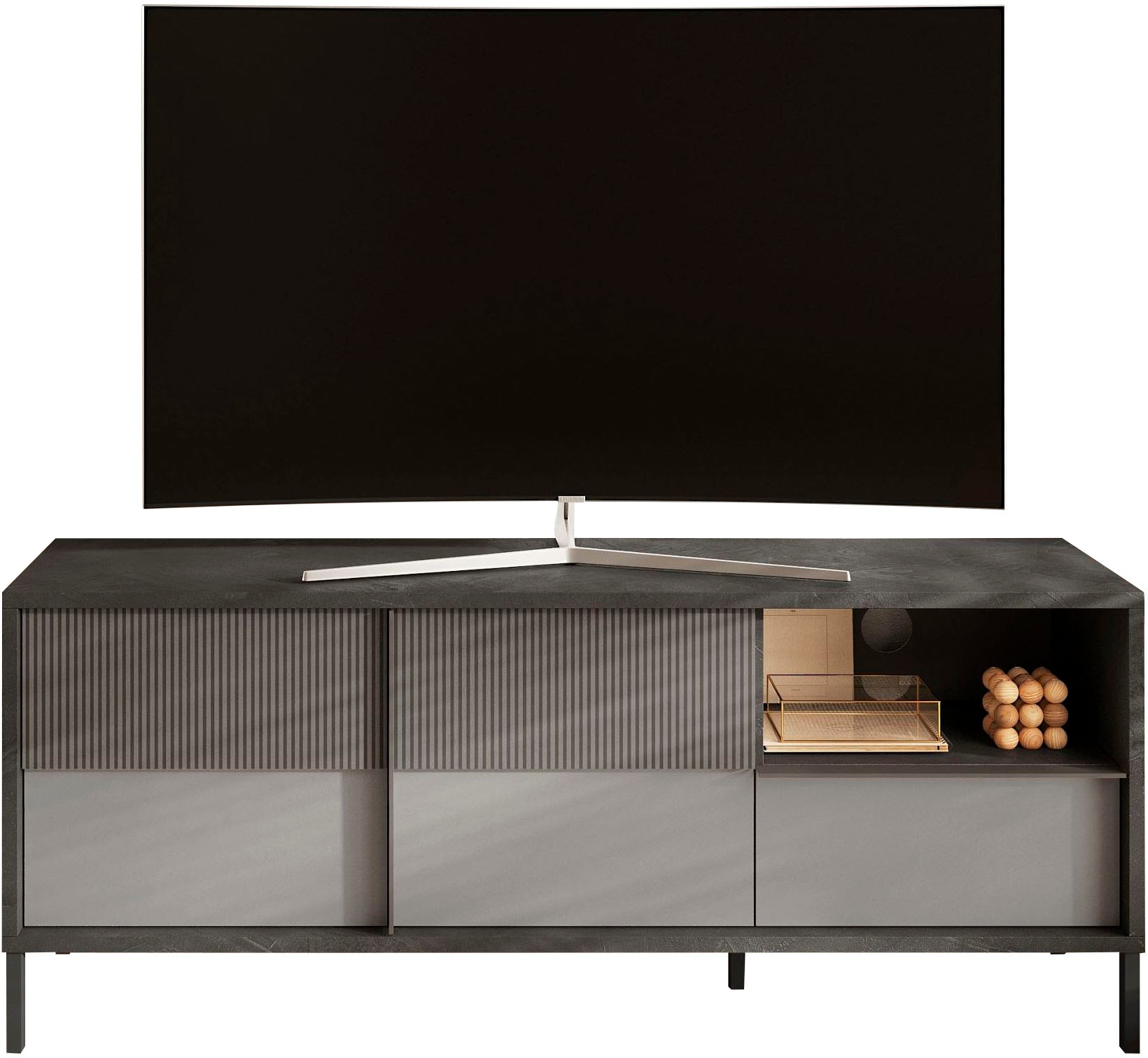 Home affaire Lowboard "Everest Breite 156 cm, TV-Board mit 2 Türen u. 1 Sch günstig online kaufen