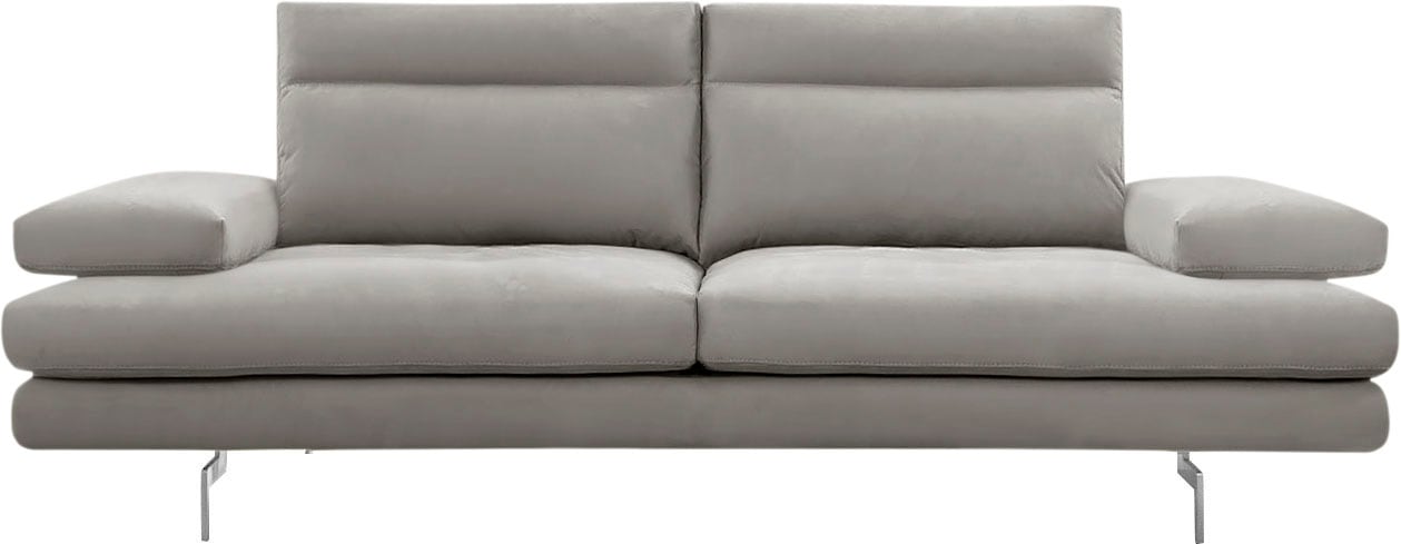 CALIA ITALIA 3,5-Sitzer »Toby Wing, italienisches Designsofa mit erstklassigem Sitzkomfort«, inklusive Sitztiefenverstellung, Füße in Chrom glänzend