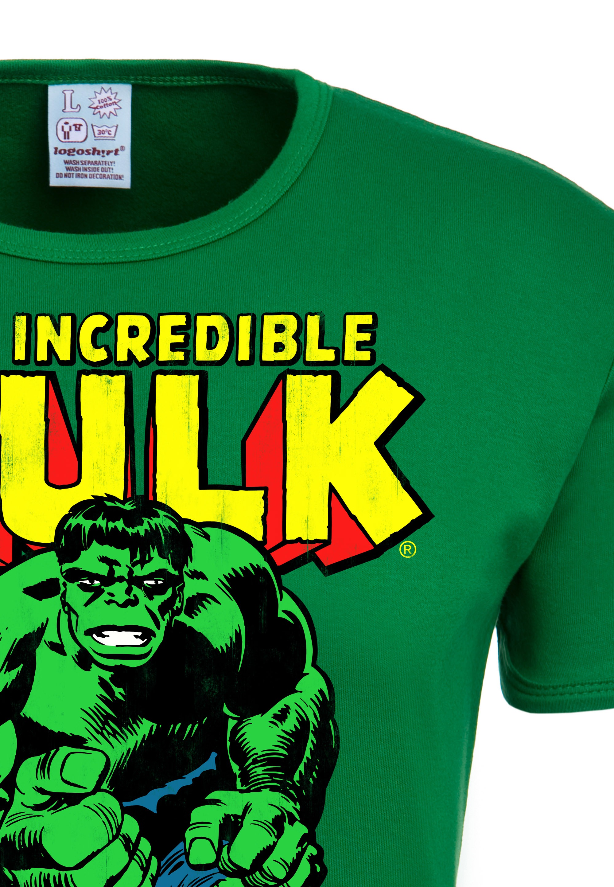 LOGOSHIRT T-Shirt »The Incredible Hulk«, mit Retro-Motiv