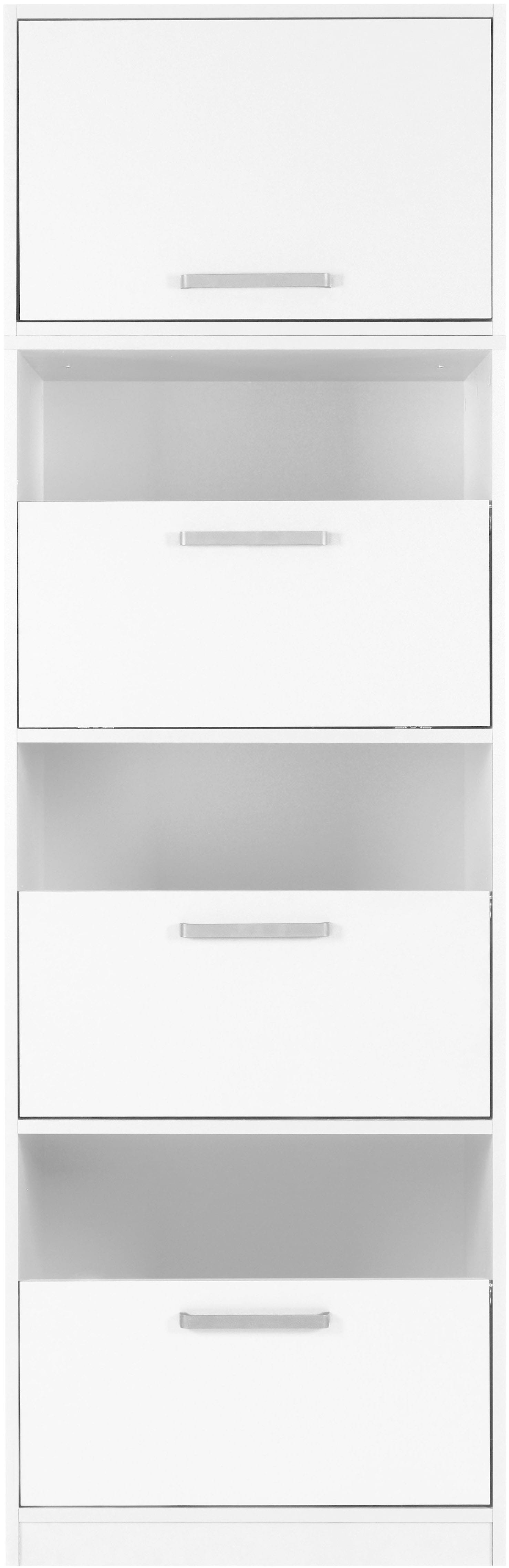 Inter Link Wäscheschrank "Norela, 2-tlg. Schrank mit Wäscheeinwurf, softclose, 67 x 68 x 208 cm" 1 Stk. tlg. Hauswirtschaftsraum, höhenverstellbare Füße, Klappbare Türen