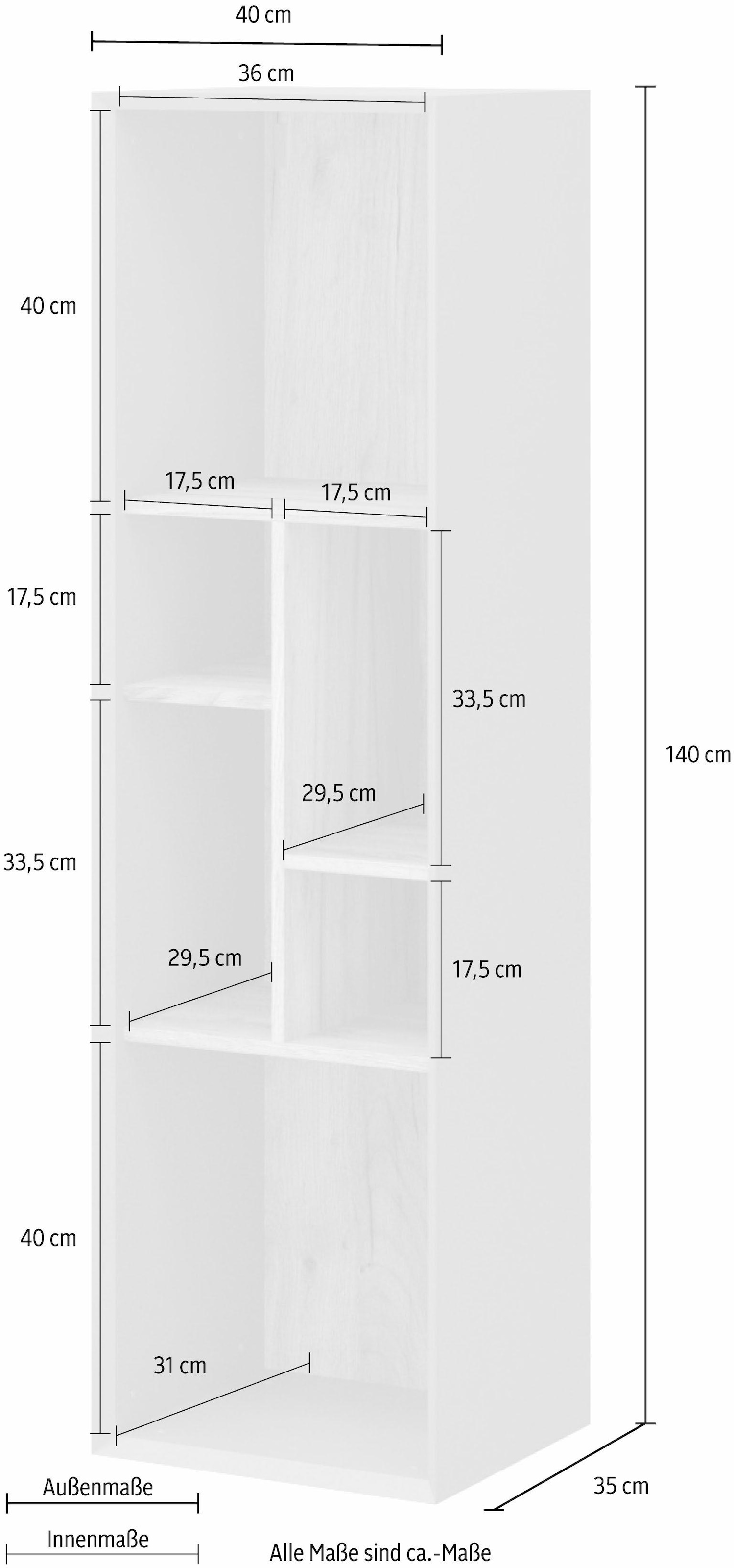 GERMANIA Wandregal »Calvi«, Höhe 140 cm