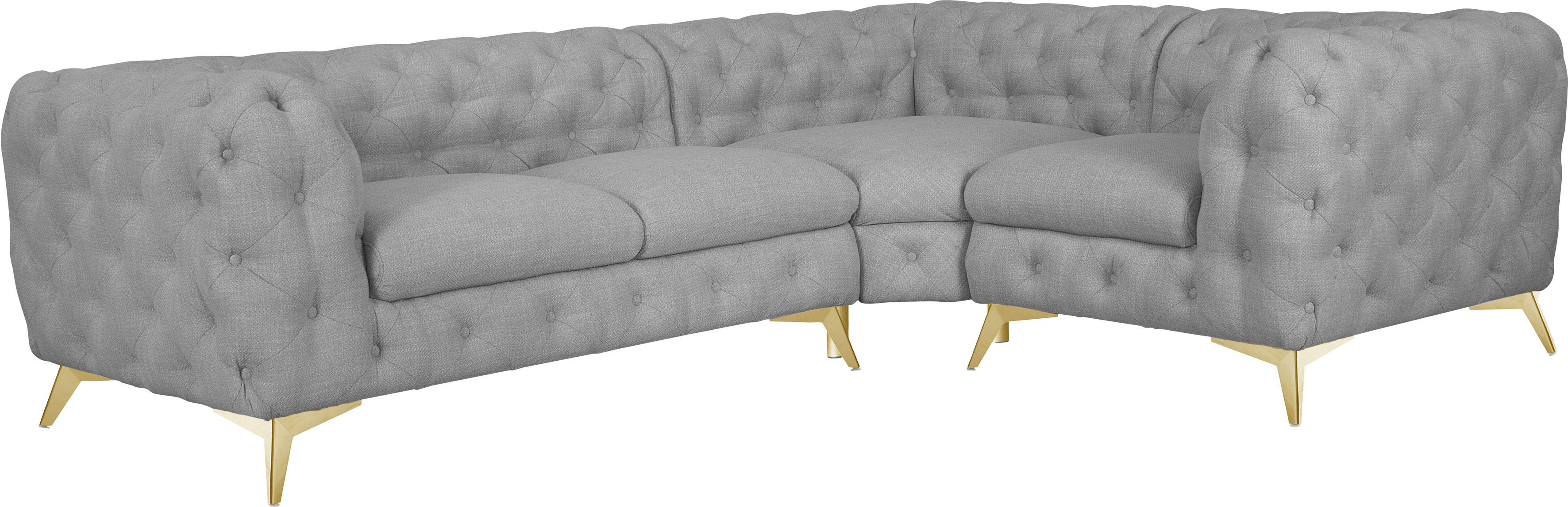 Thumbnail - Home affaire Chesterfield-Sofa "Ecksofa GLYNIS L-Form mit Wellenunterfederung, Maße B/T/H 264/204/75cm" aufwändige Knopf...