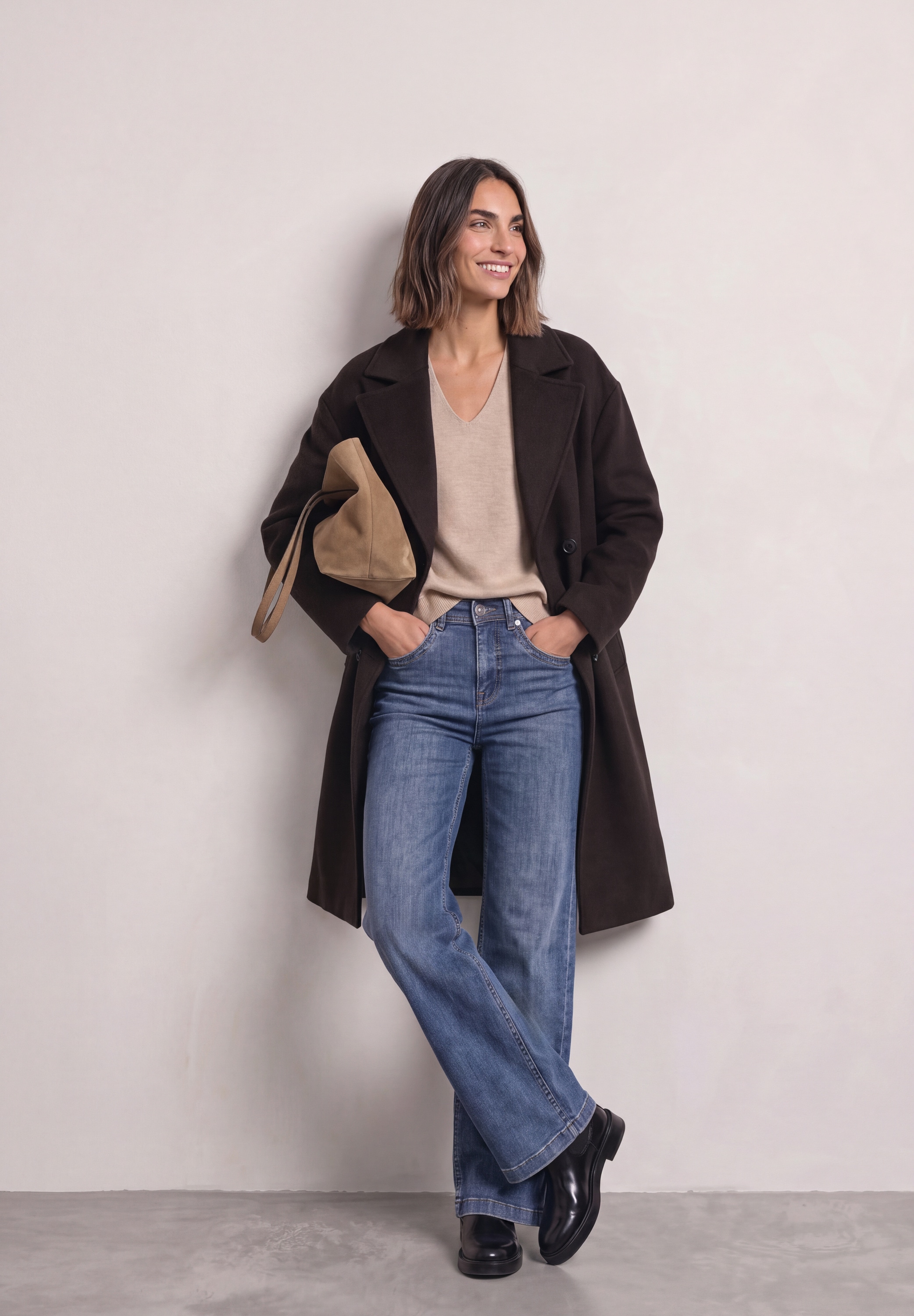 STREET ONE Wollmantel mit Reverskragen