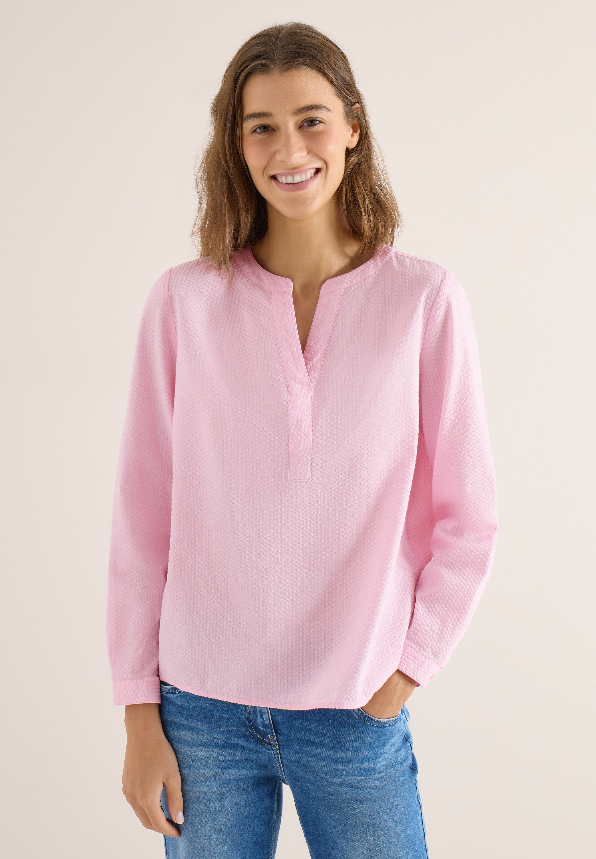 Cecil Langarmbluse im soften Baumwoll-Mix günstig online kaufen