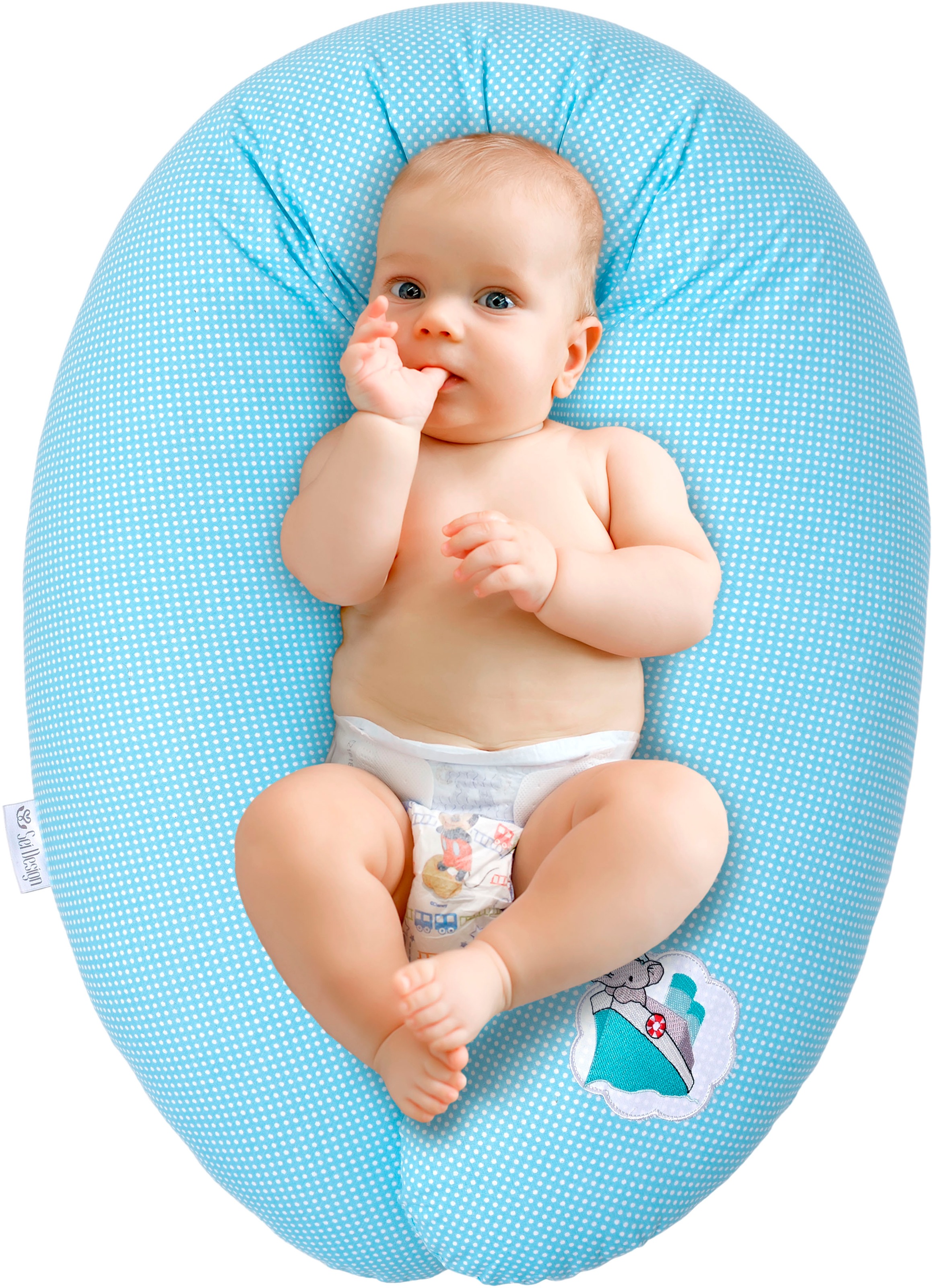 Stillkissen Kapitän Elefant Blue EPS Mikroperlen