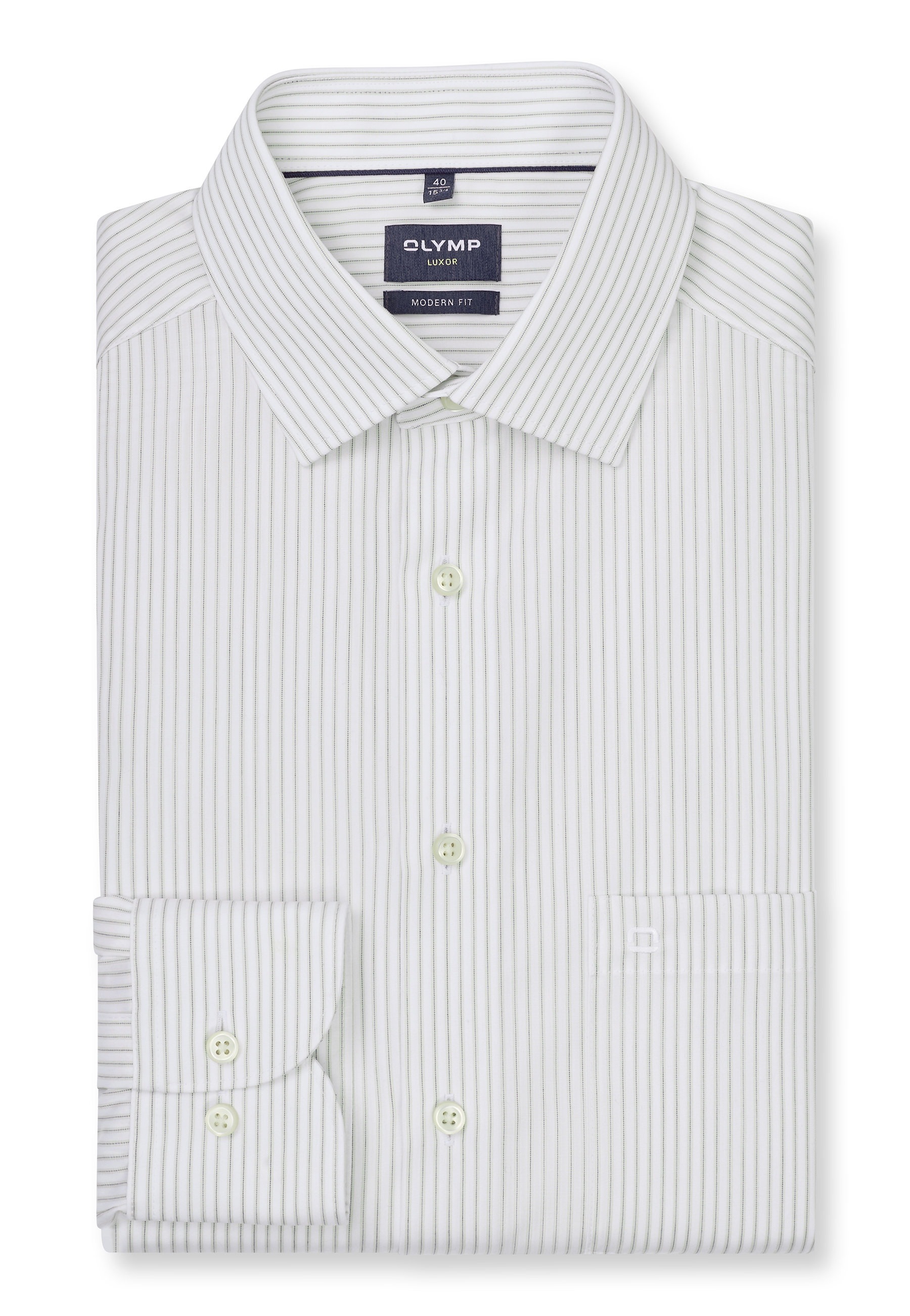 OLYMP Luxor Modern Fit Men's Shirt Light Green 41 6