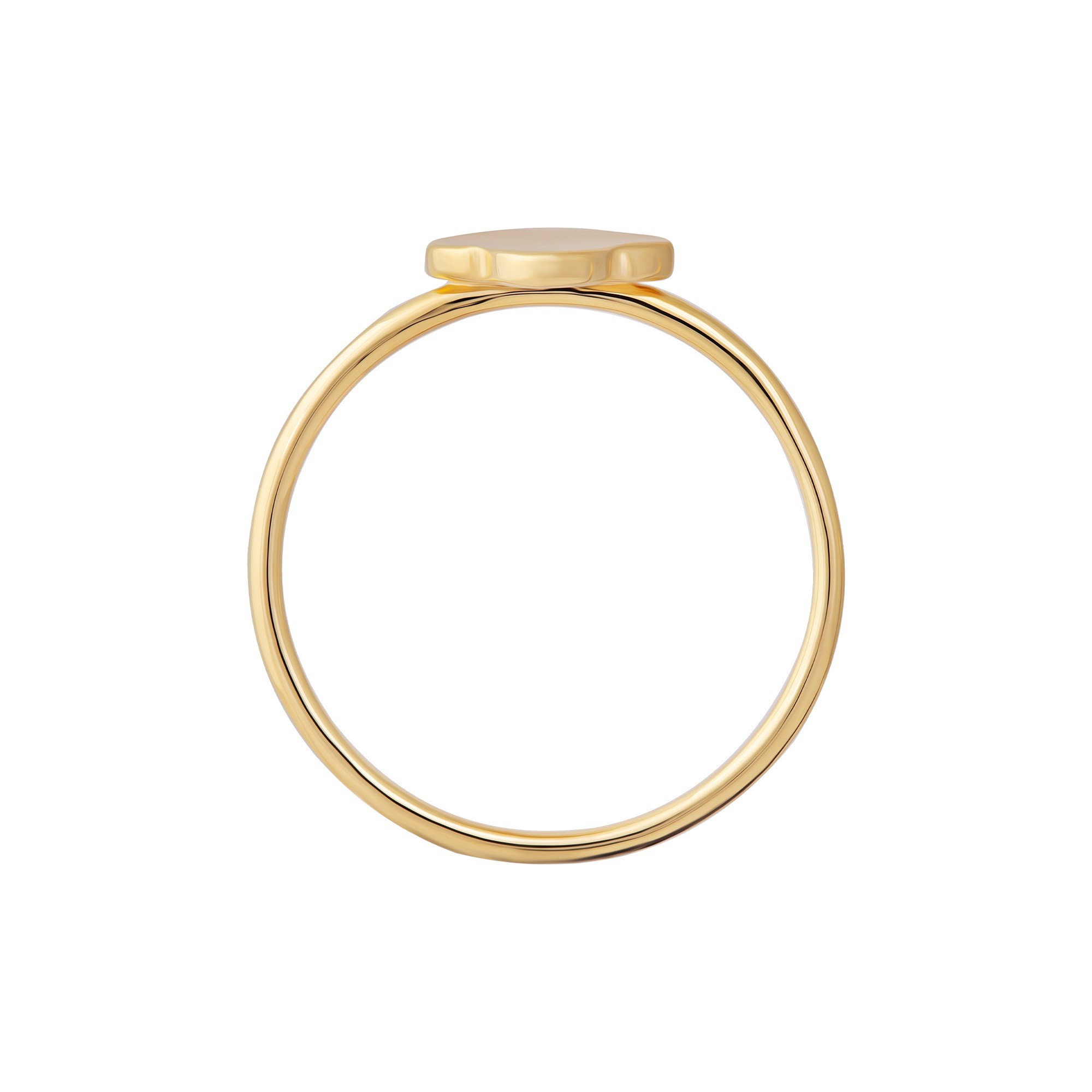CAÏ Clover Sterling Silver Yellow Gold Plated Ring Size 16 2