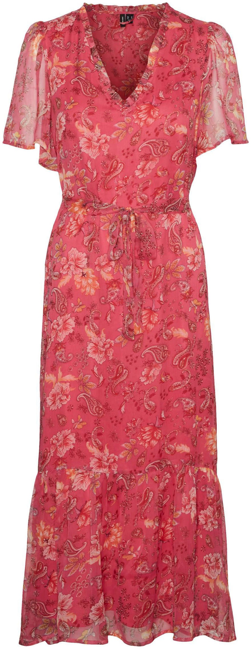 Vero Moda Maxikleid »VMSILO SS 7/8 DRESS WVN BTQ« mit Volant