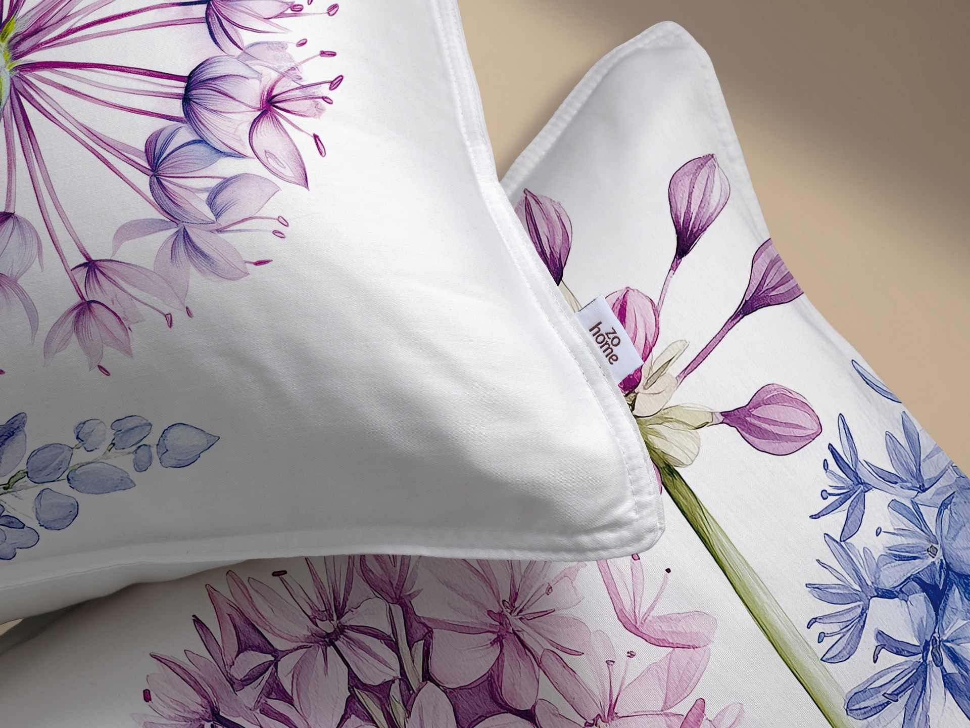 ZO HOME Bettwäsche »Zohome Bettwäsche Baumwolle Noemi« 2 Bettwäsche aus 100% Baumwolle, hochwertige Renforcé, ab 135x200 cm.