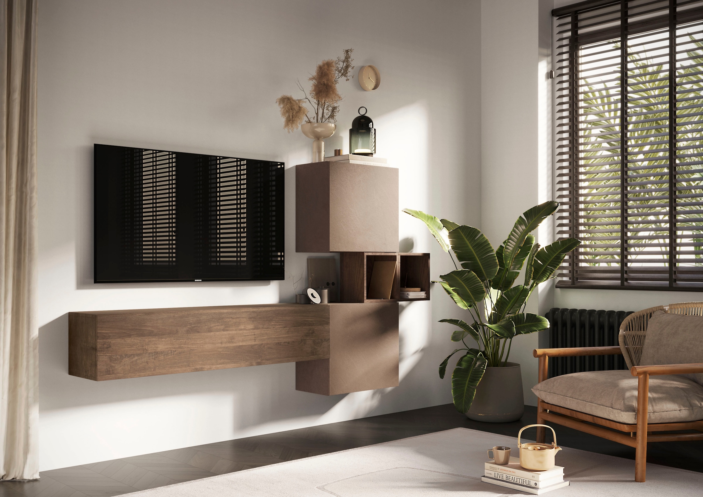 INOSIGN Wohnwand "INFINITY, 4tlg. Breite 222 cm, Höhe variabel, Wohnwand" S günstig online kaufen